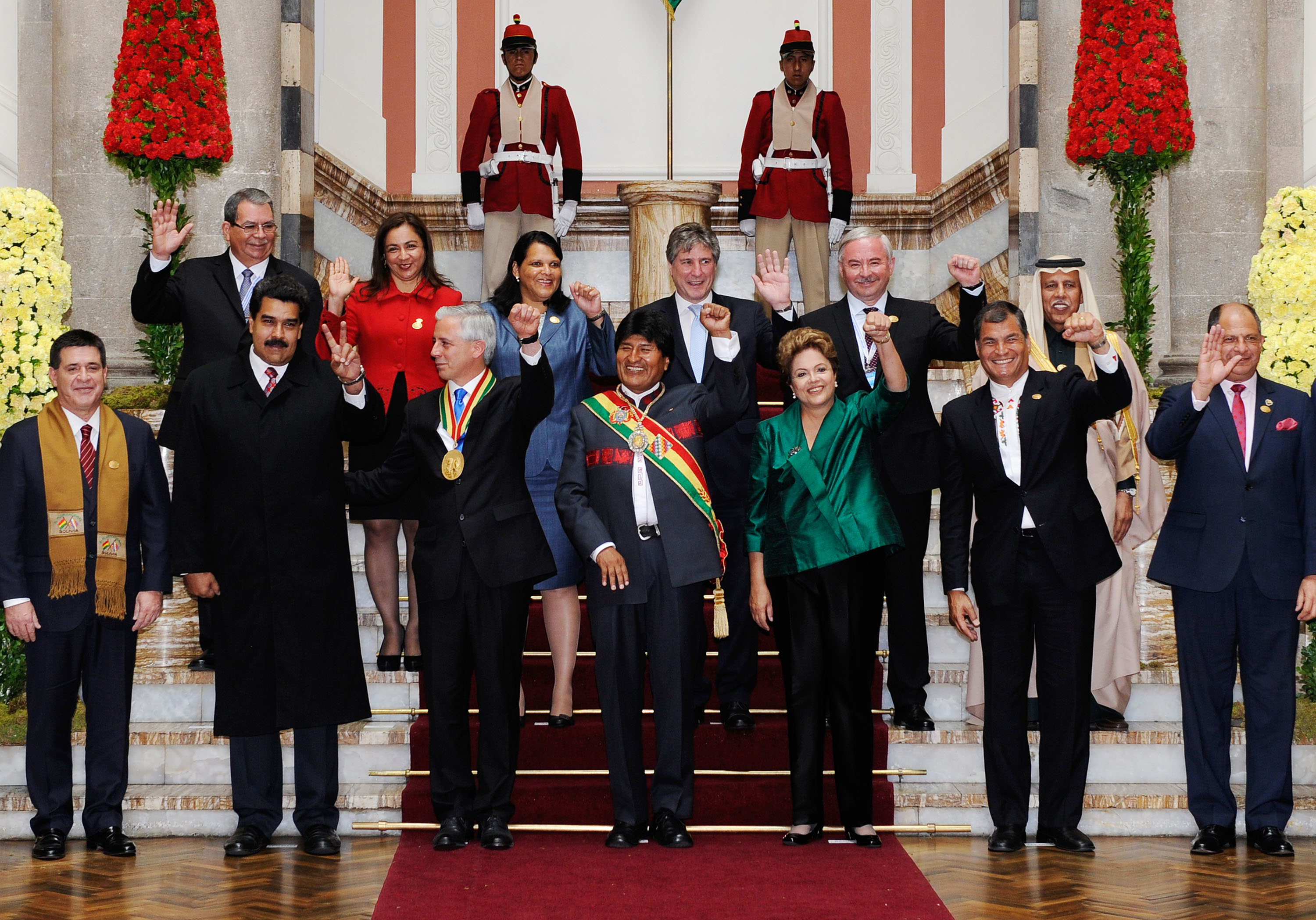 El Vicepresidente de la Nación en la asunción del Presidente de Bolivia