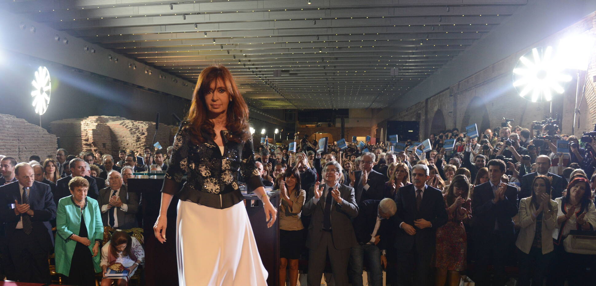 Cristina Fernández encabeza el acto en el Museo del Bicentenario