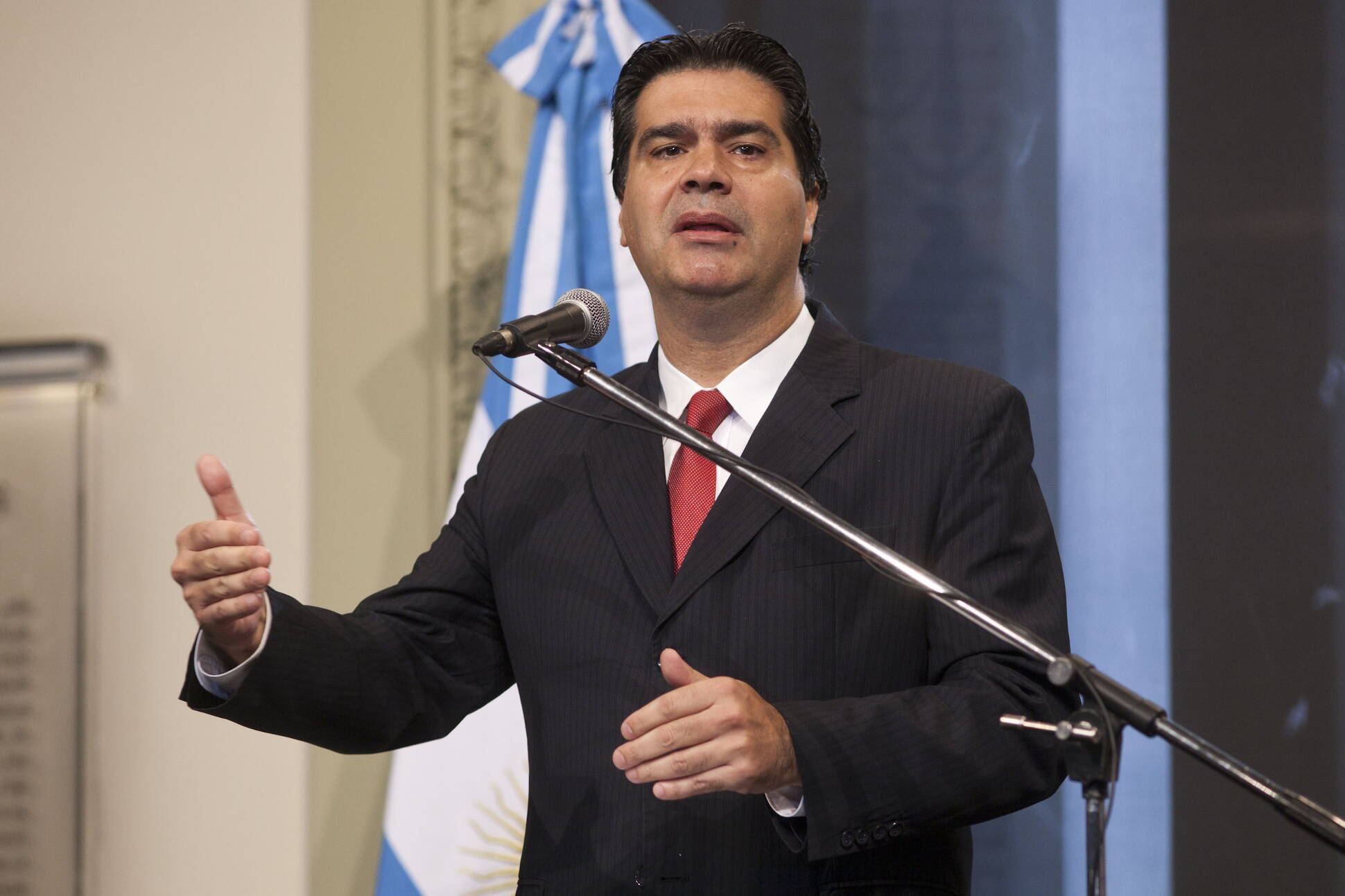 Conferencia de prensa del jefe de Gabinete, en Casa Rosada.