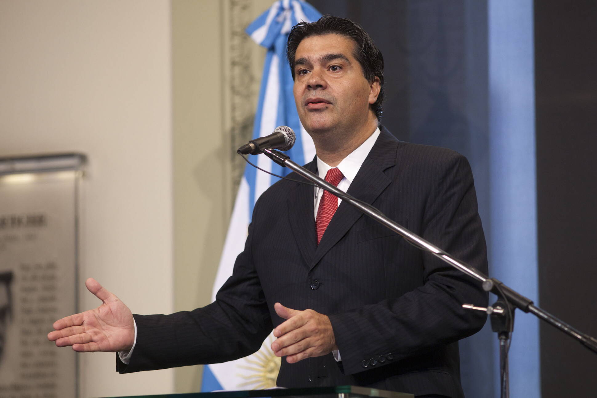 Declaraciones del jefe de Gabinete, en Casa Rosada. 