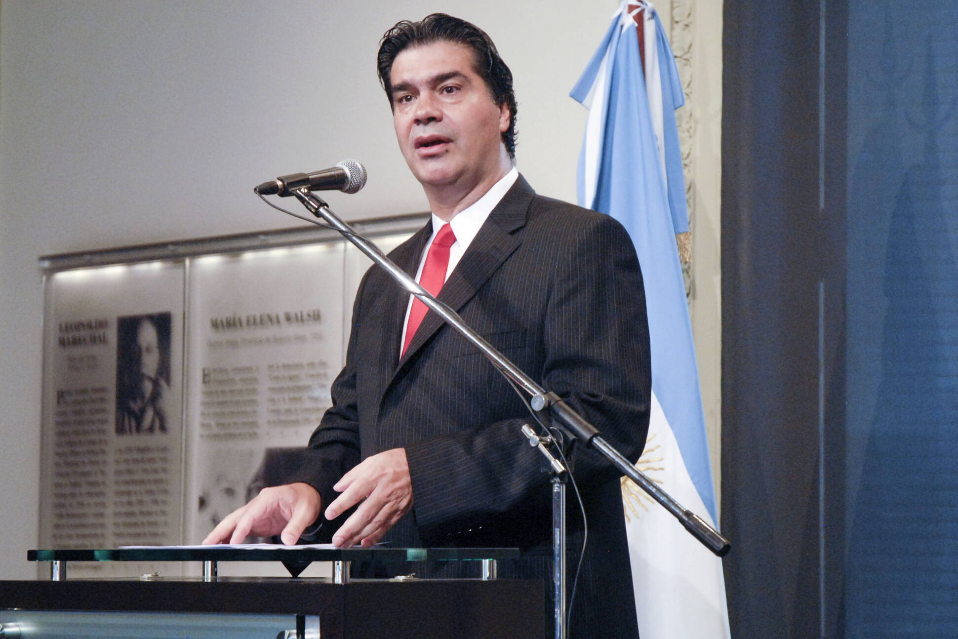Declaraciones del jefe de Gabinete, en Casa Rosada.