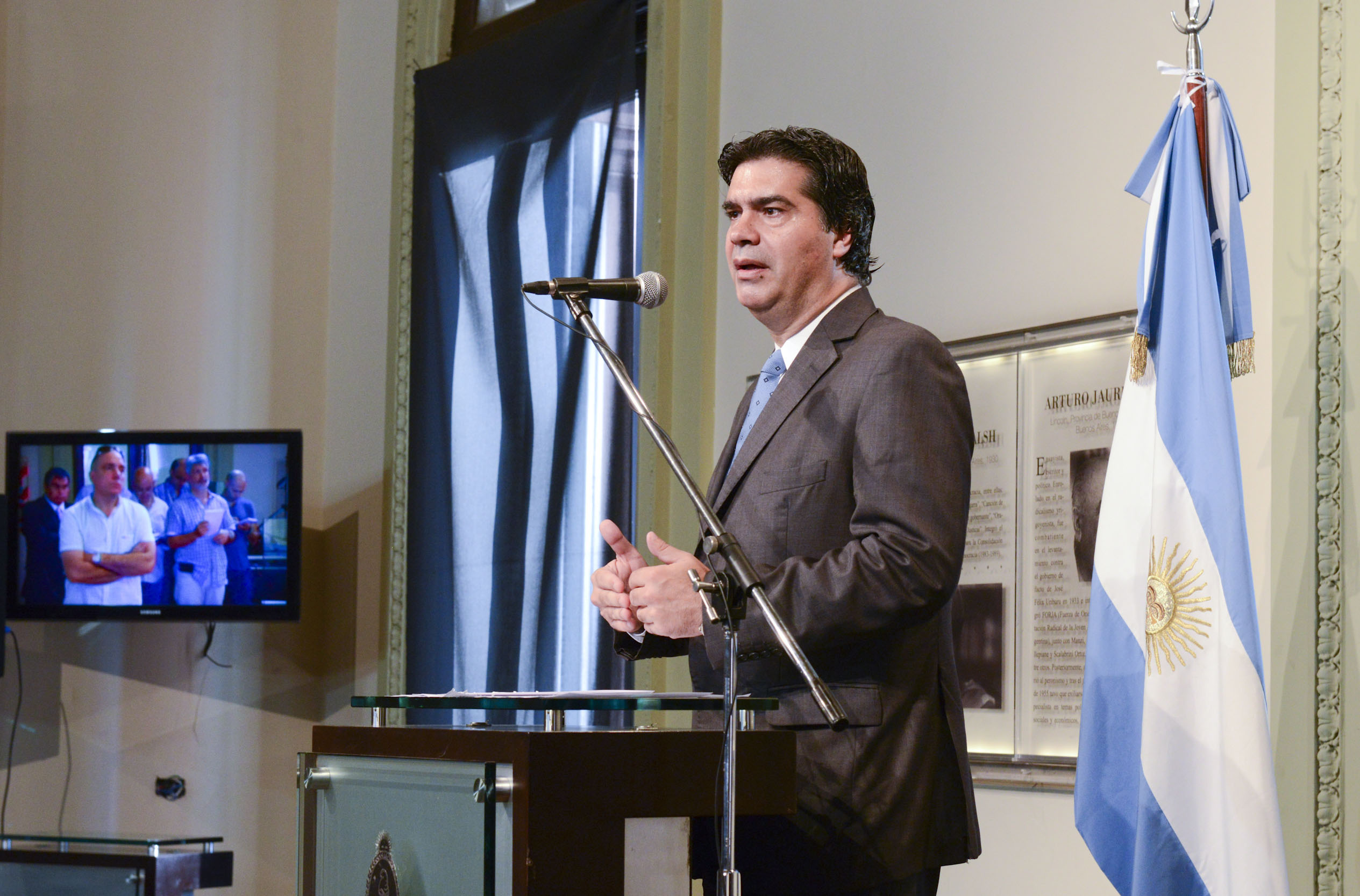 Declaraciones del jefe de Gabinete, en Casa Rosada 