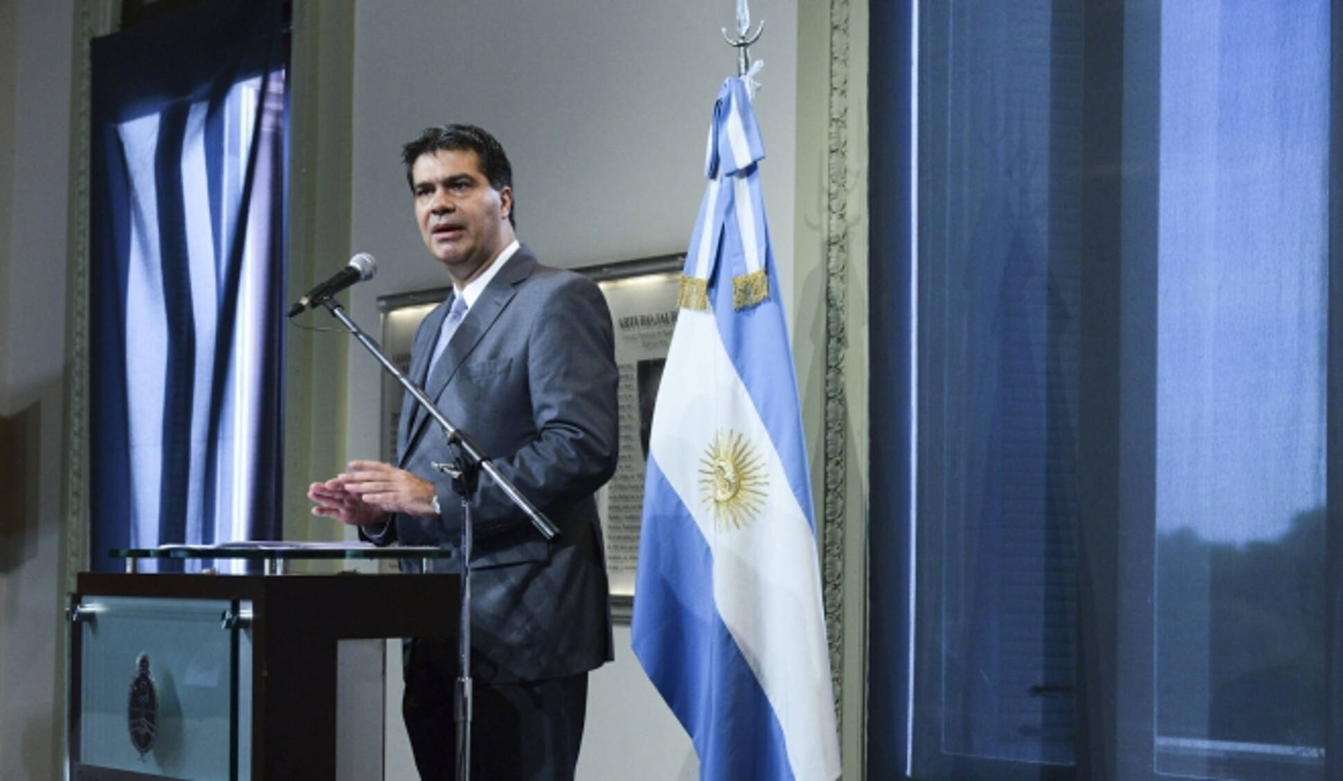 Declaraciones del jefe de Gabinete, en Casa Rosada.