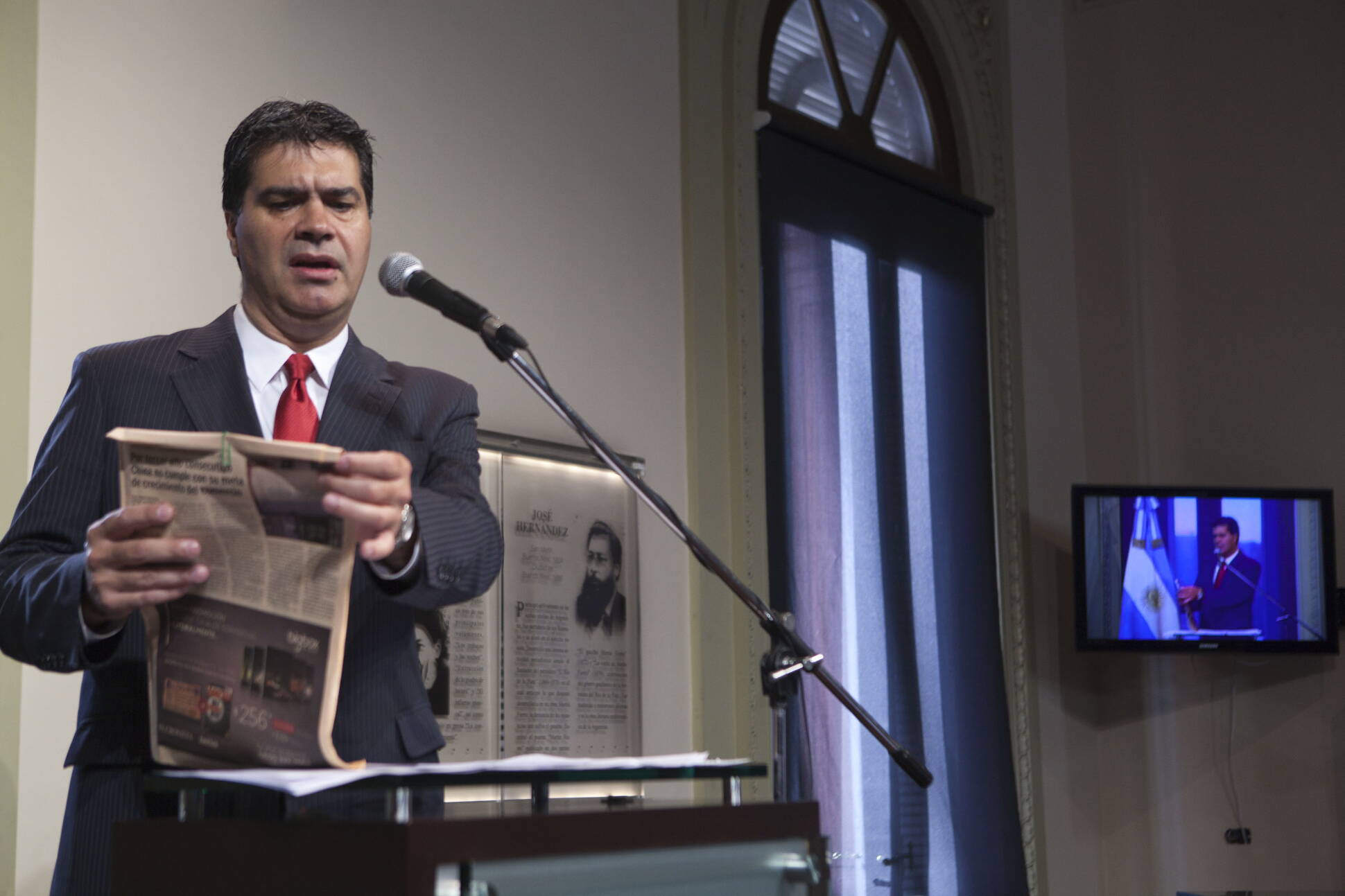 Declaraciones del jefe de Gabinete, en Casa Rosada.