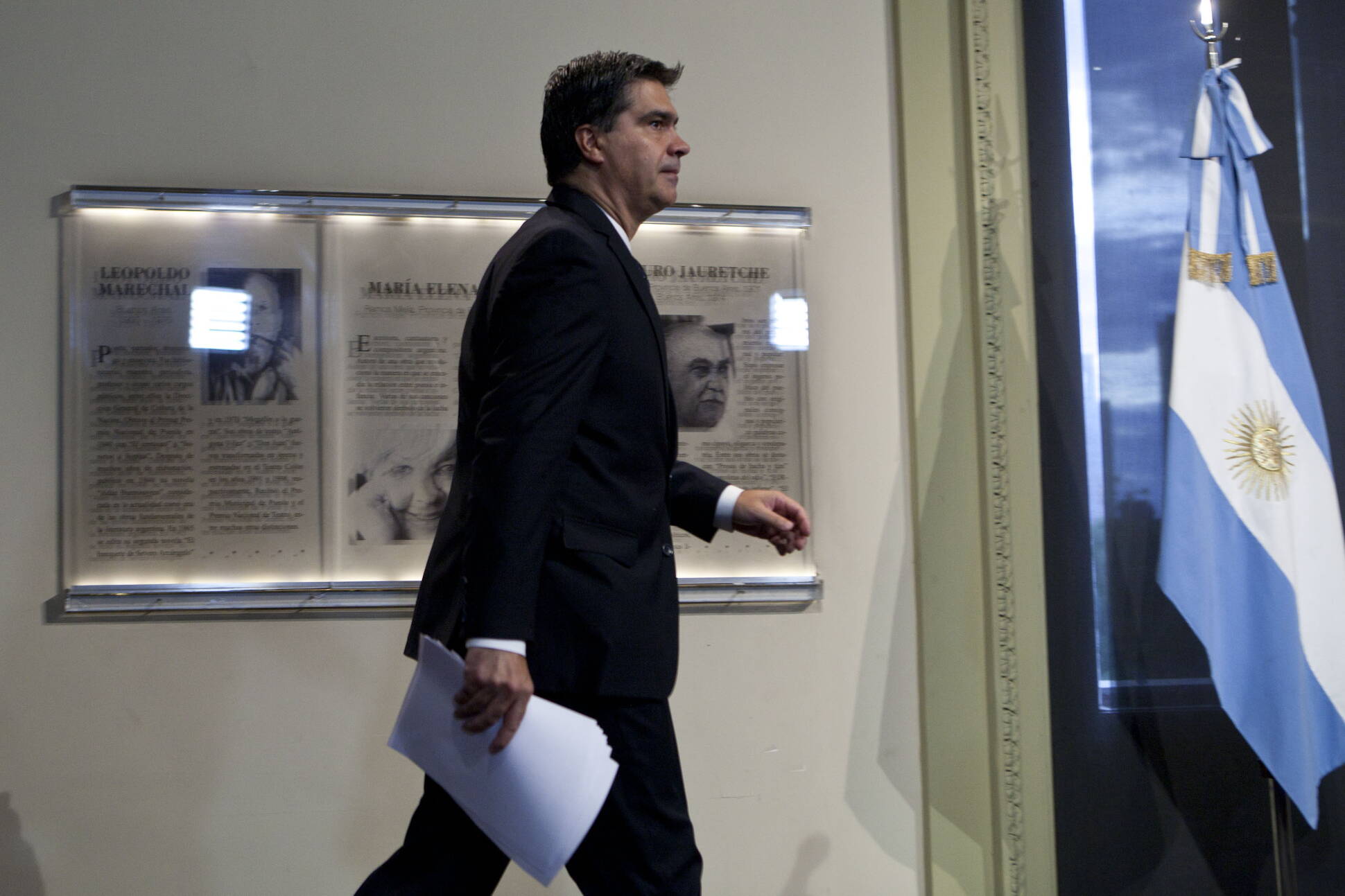 Declaraciones del jefe de Gabinete, en Casa Rosada.