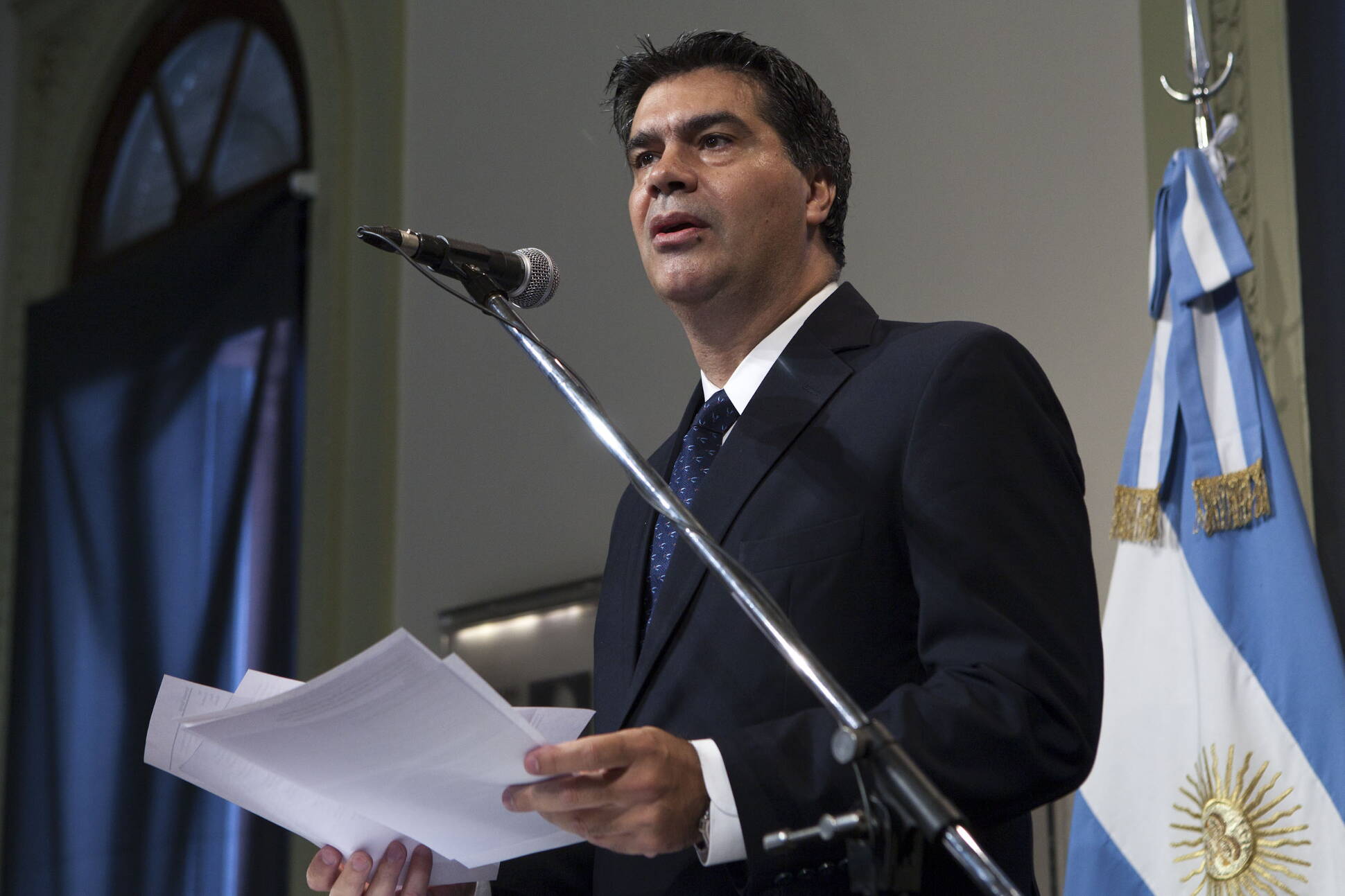 Declaraciones del jefe de Gabinete, en Casa Rosada.