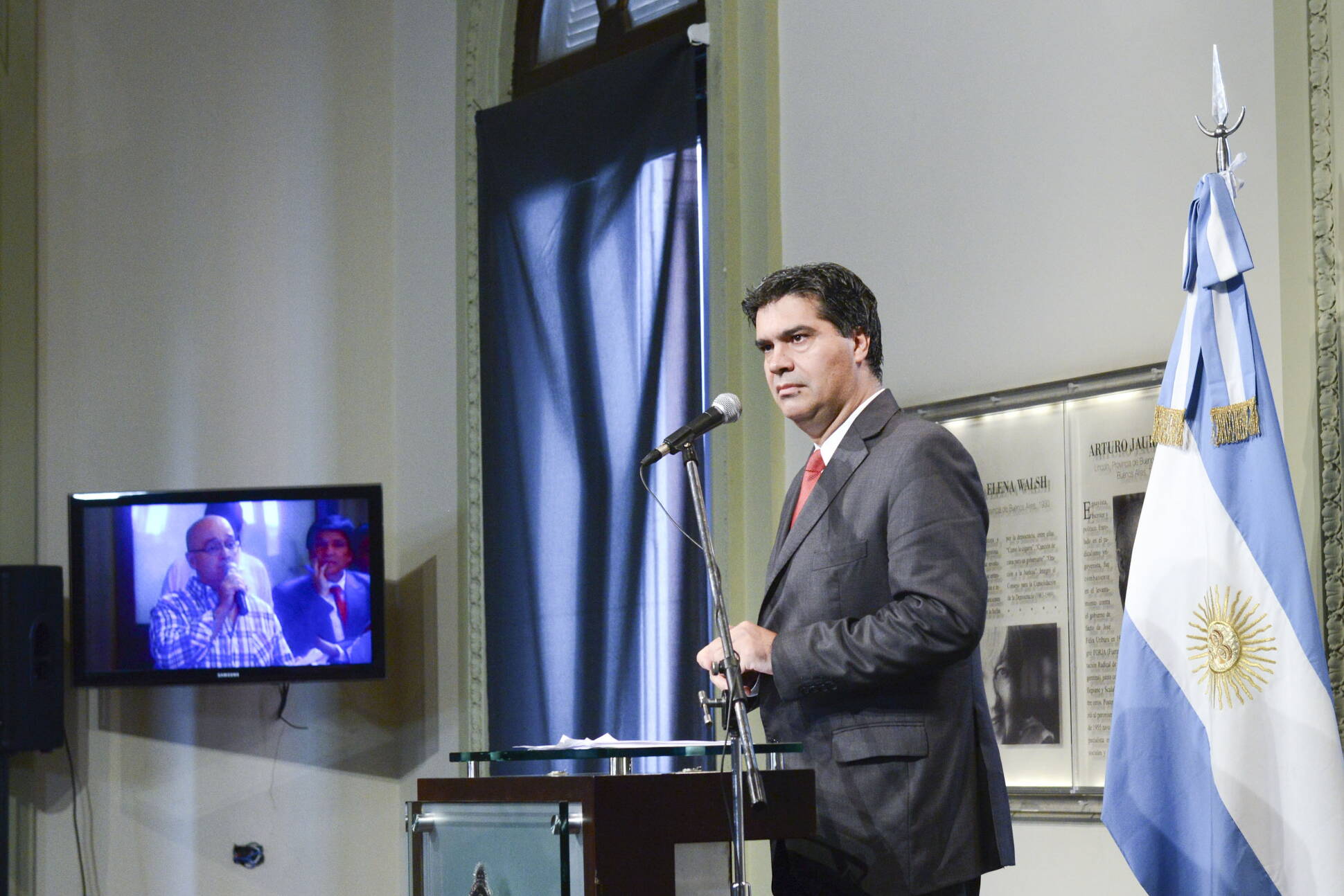 Declaraciones del jefe de Gabinete, en Casa Rosada.