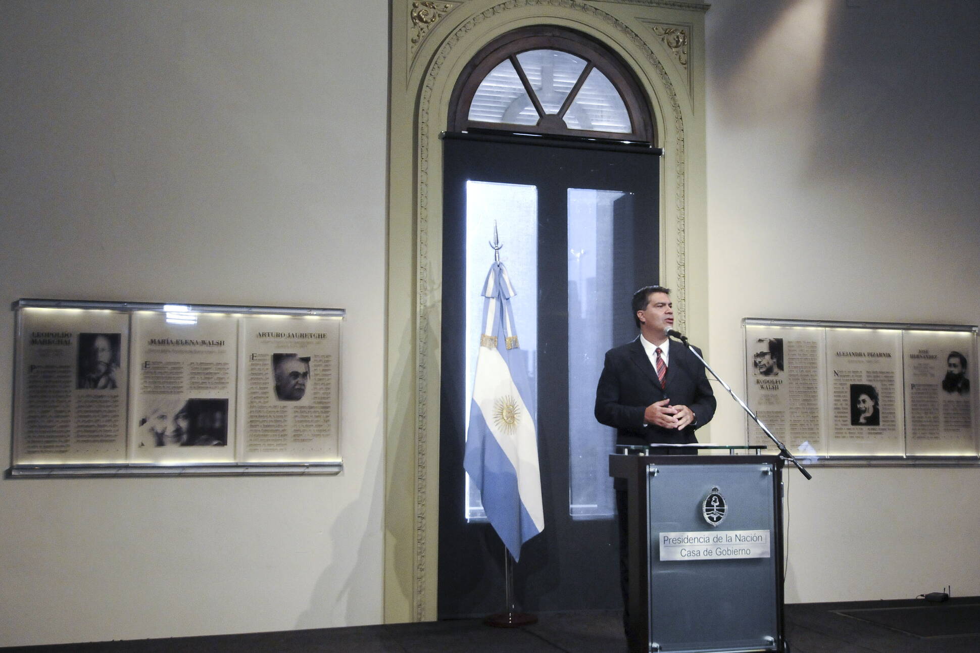 Declaraciones del jefe de Gabinete, en Casa Rosada.