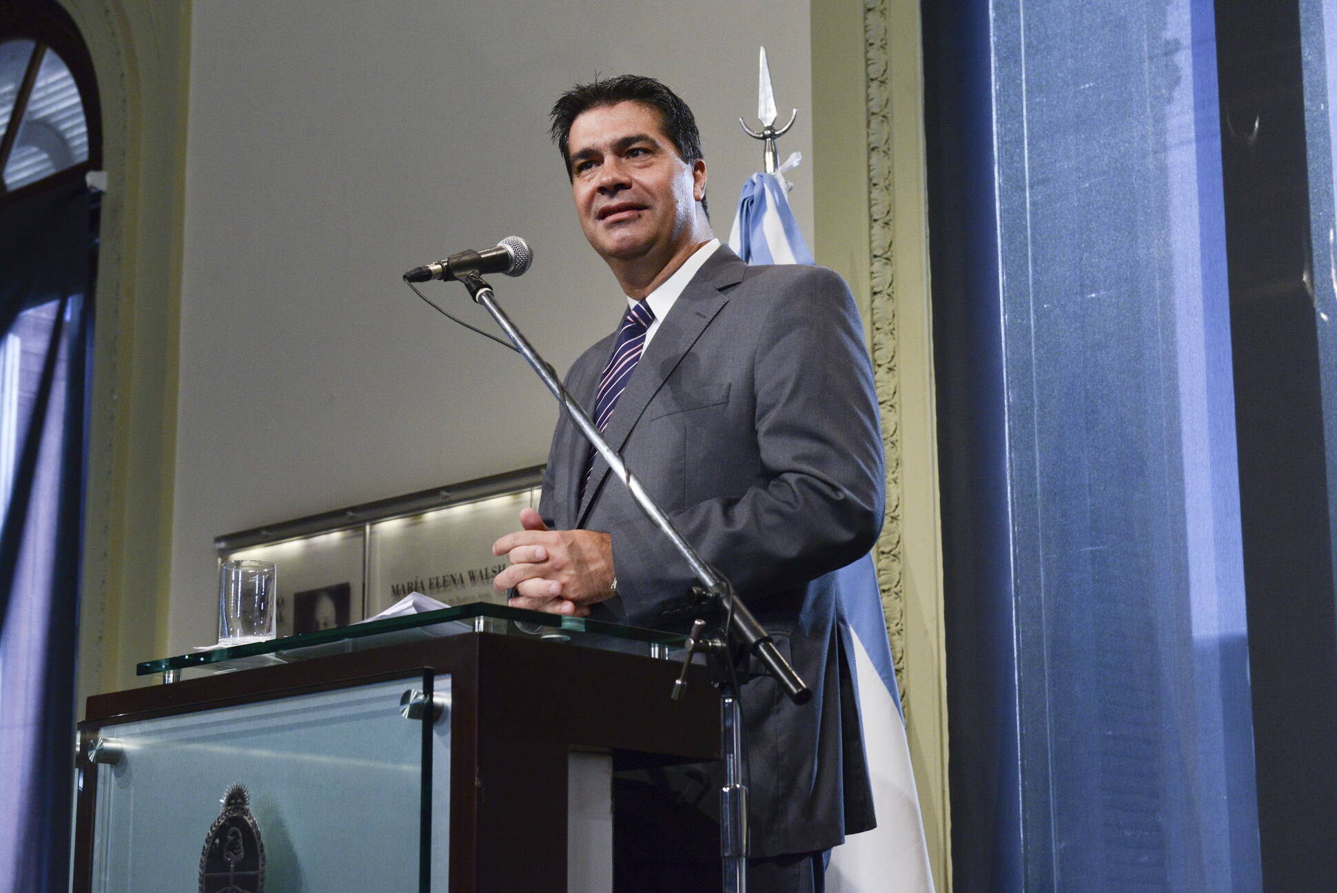 Conferencia de prensa del jefe de Gabinete, en Casa Rosada