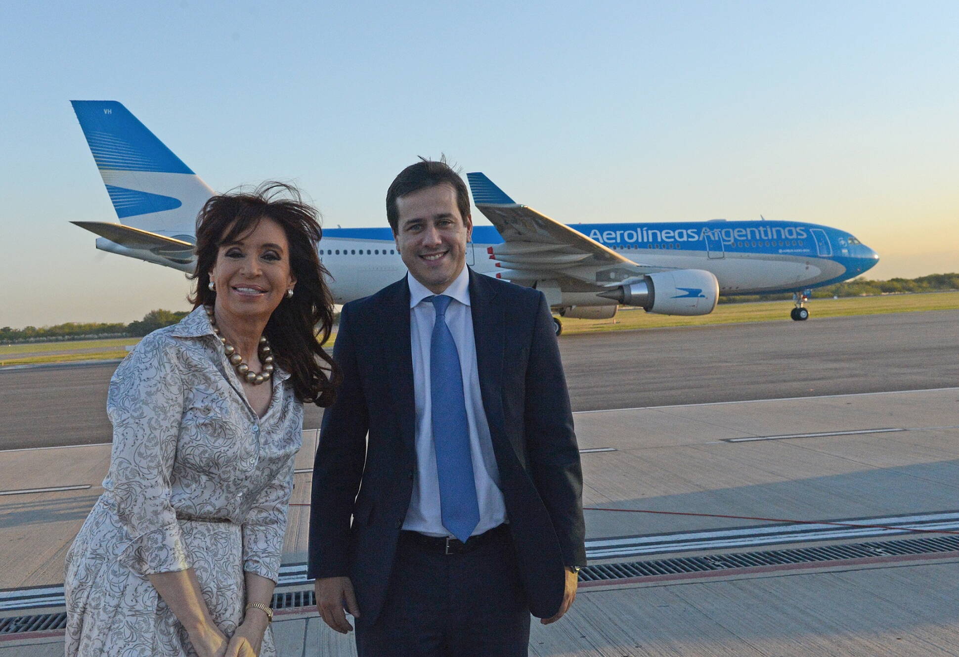 La Presidenta y el titular de Aerolíneas Argentinas presentan el nuevo AirBus A330-200