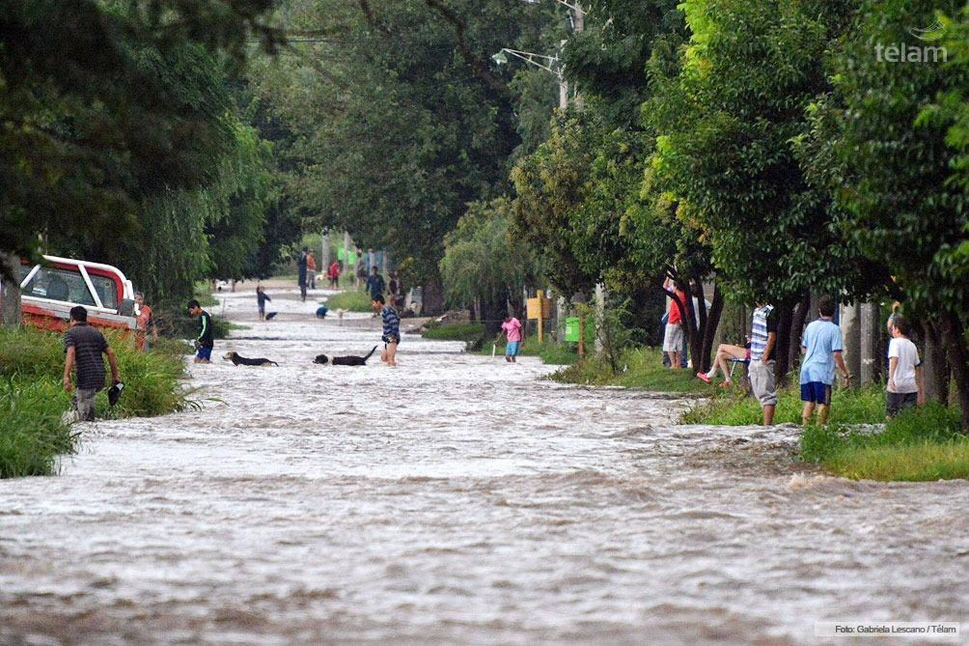 Inundaciones en el centro del país (Foto: Telam)