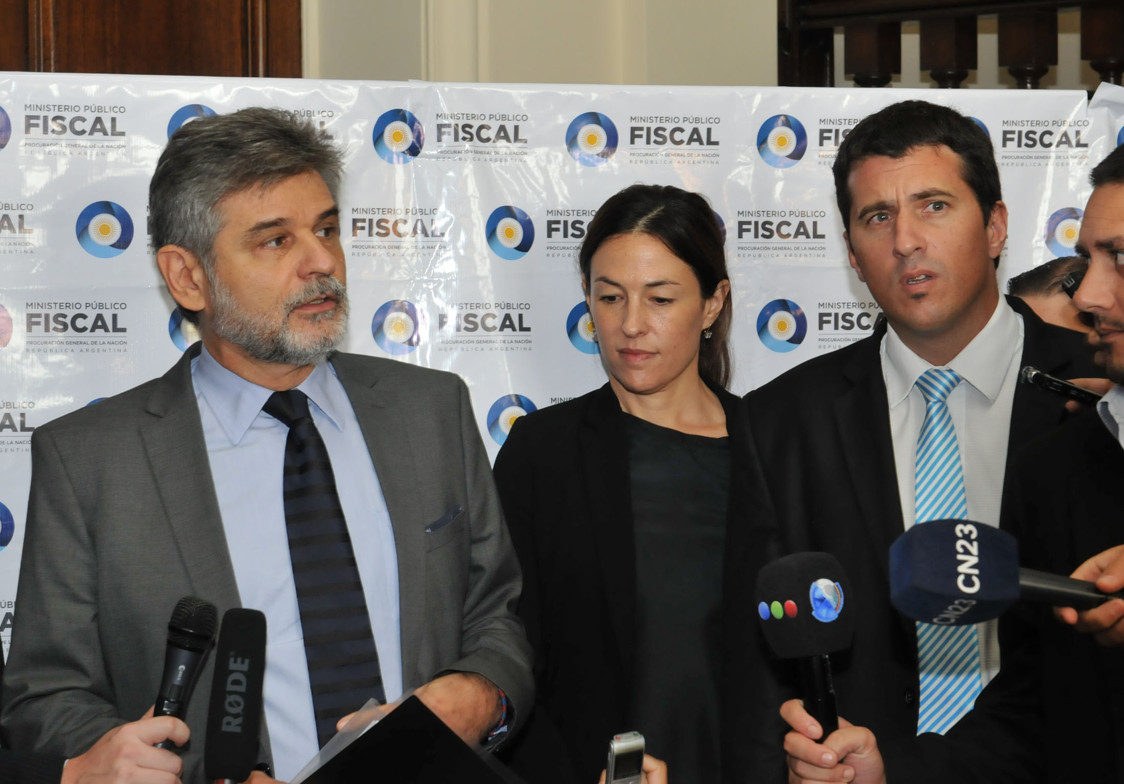 Daniel Filmus, Mariana Matranga y el fiscal Carlos Gonella