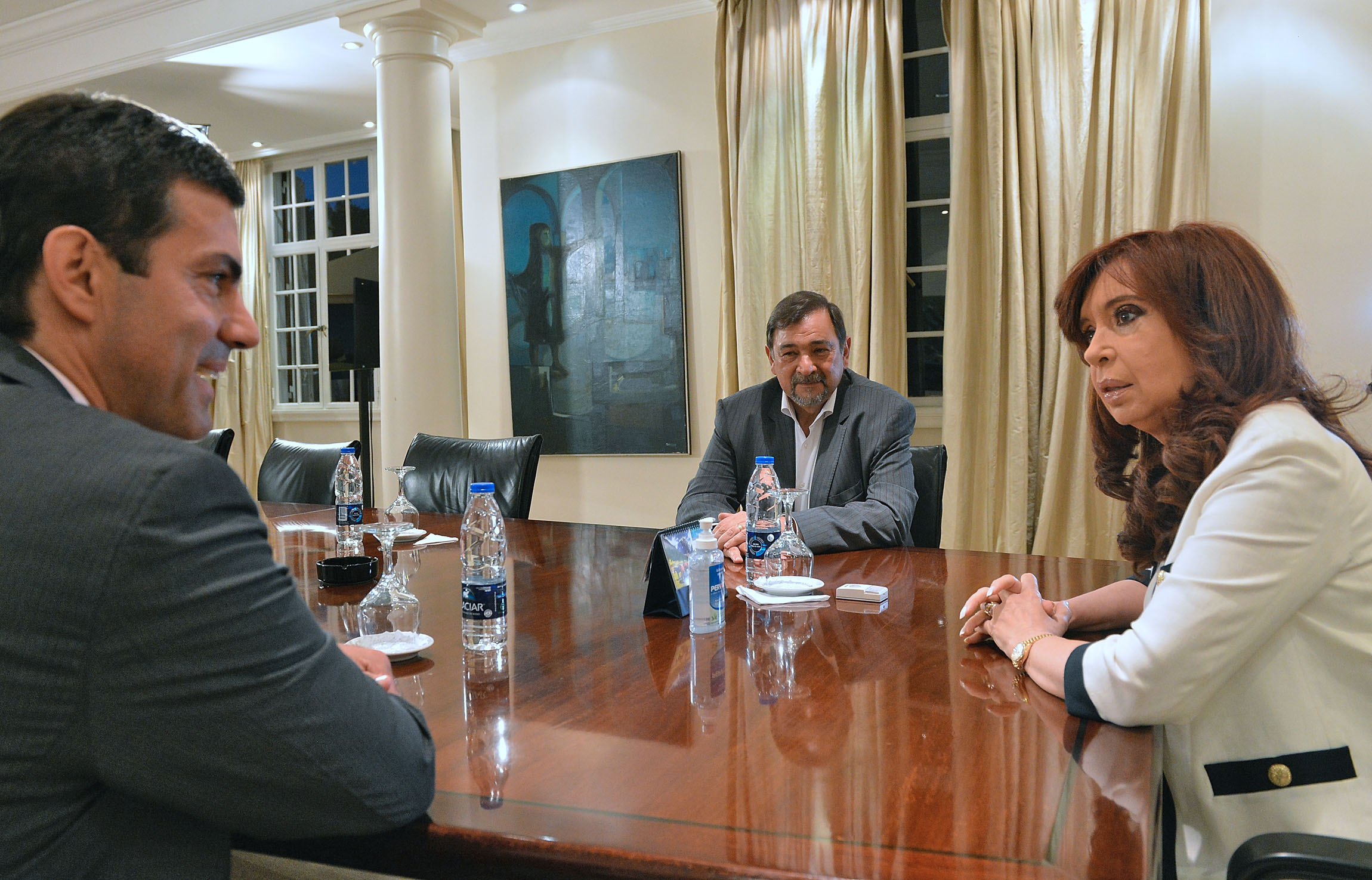 Cristina Fernández, Juan Manuel Urtubey y Miguel Isa