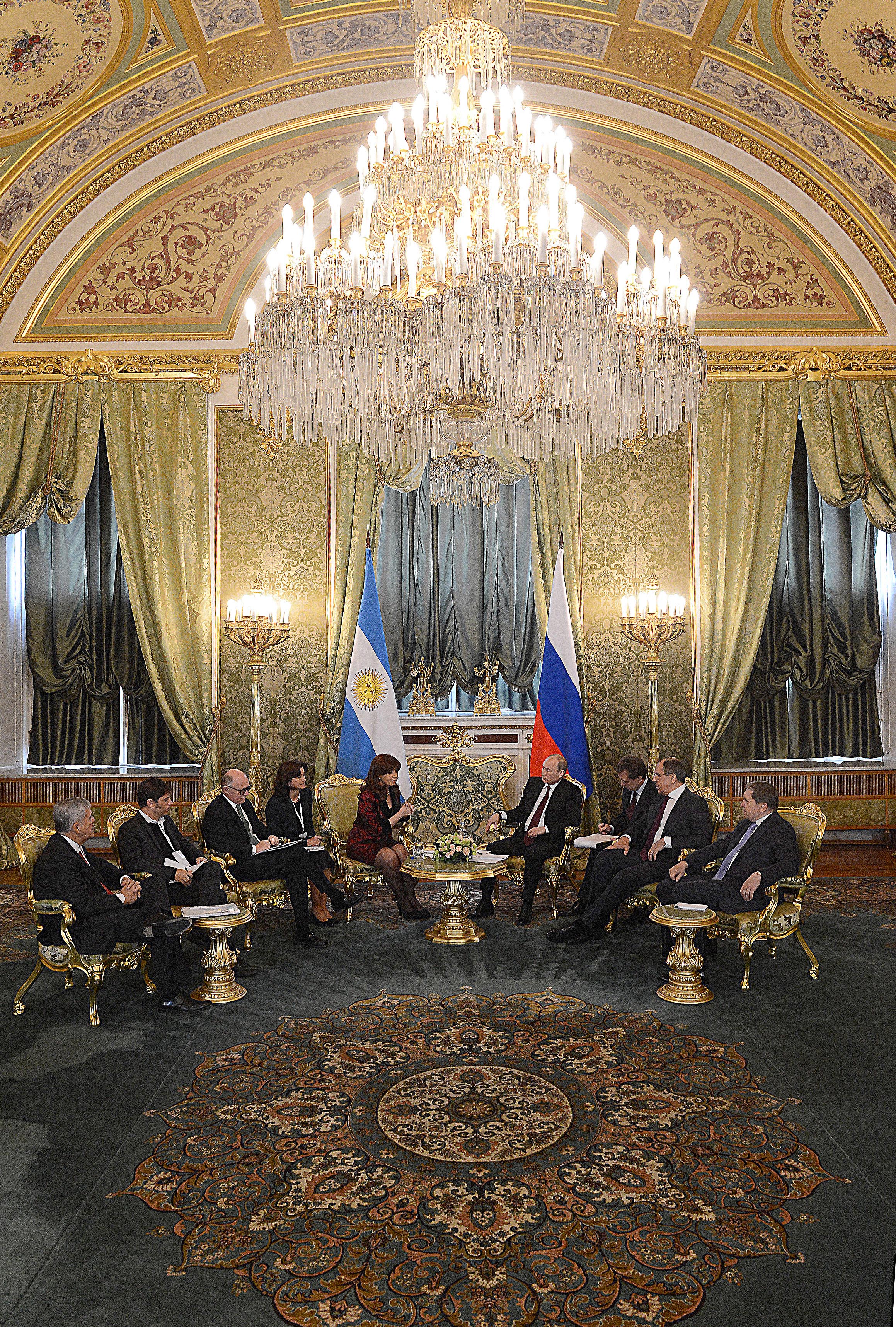 La Presidenta se reunió con su par ruso,Vladimir Putin, en su visita oficial a Rusia.