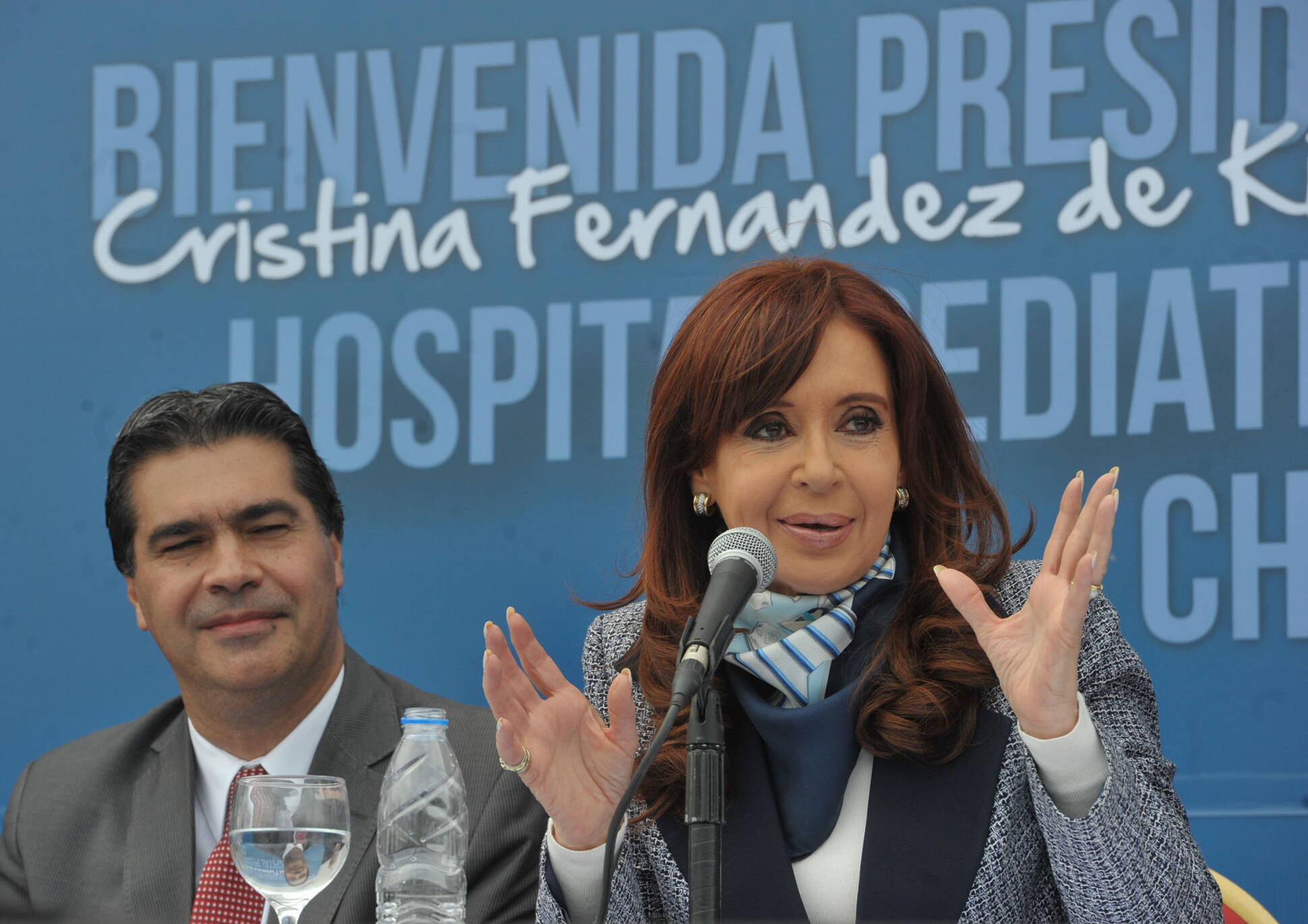 Cristina Fernández y Jorge Capitanich en Resistencia, Chaco.