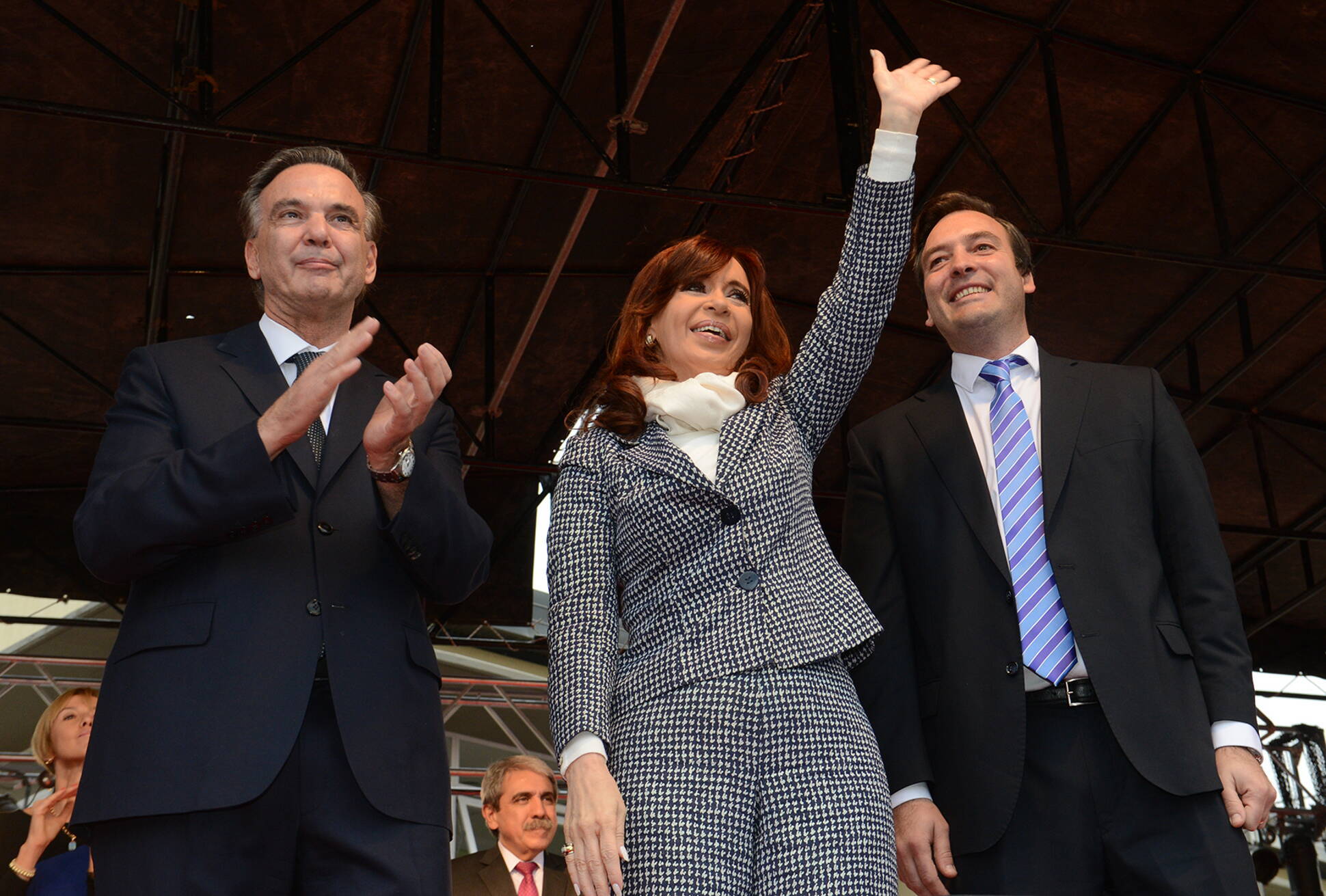 Cristina Fernández, Miguel Pichetto y Martín Soria en Gral. Roca
