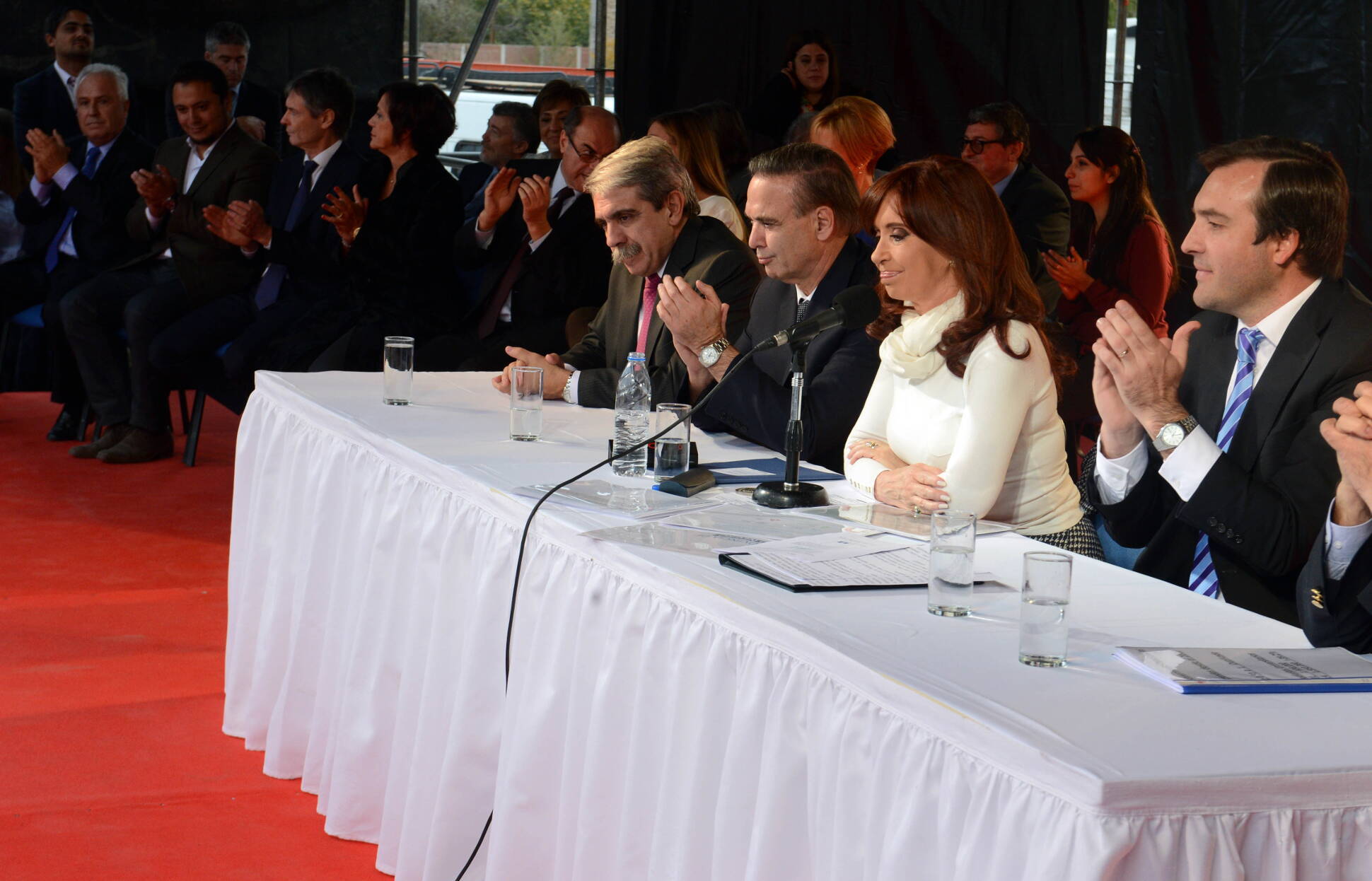 Cristina Fernández, Aníbal Fernández, Miguel Pichetto y Martín Soria