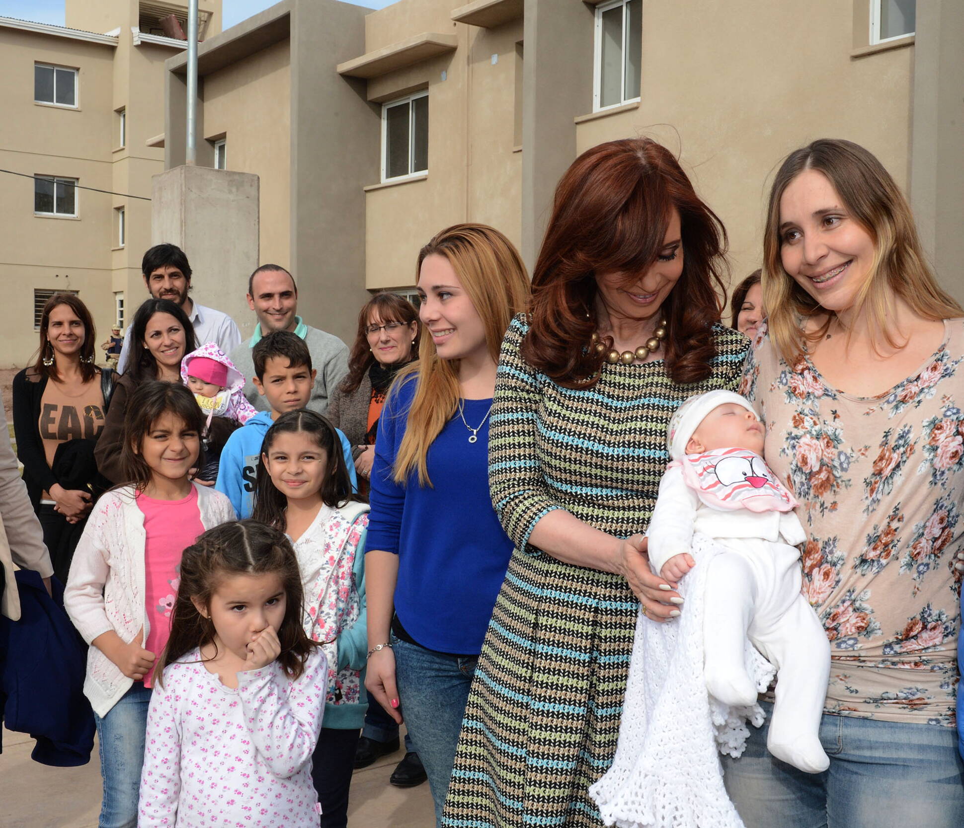 Cristina Fernández con beneficiario