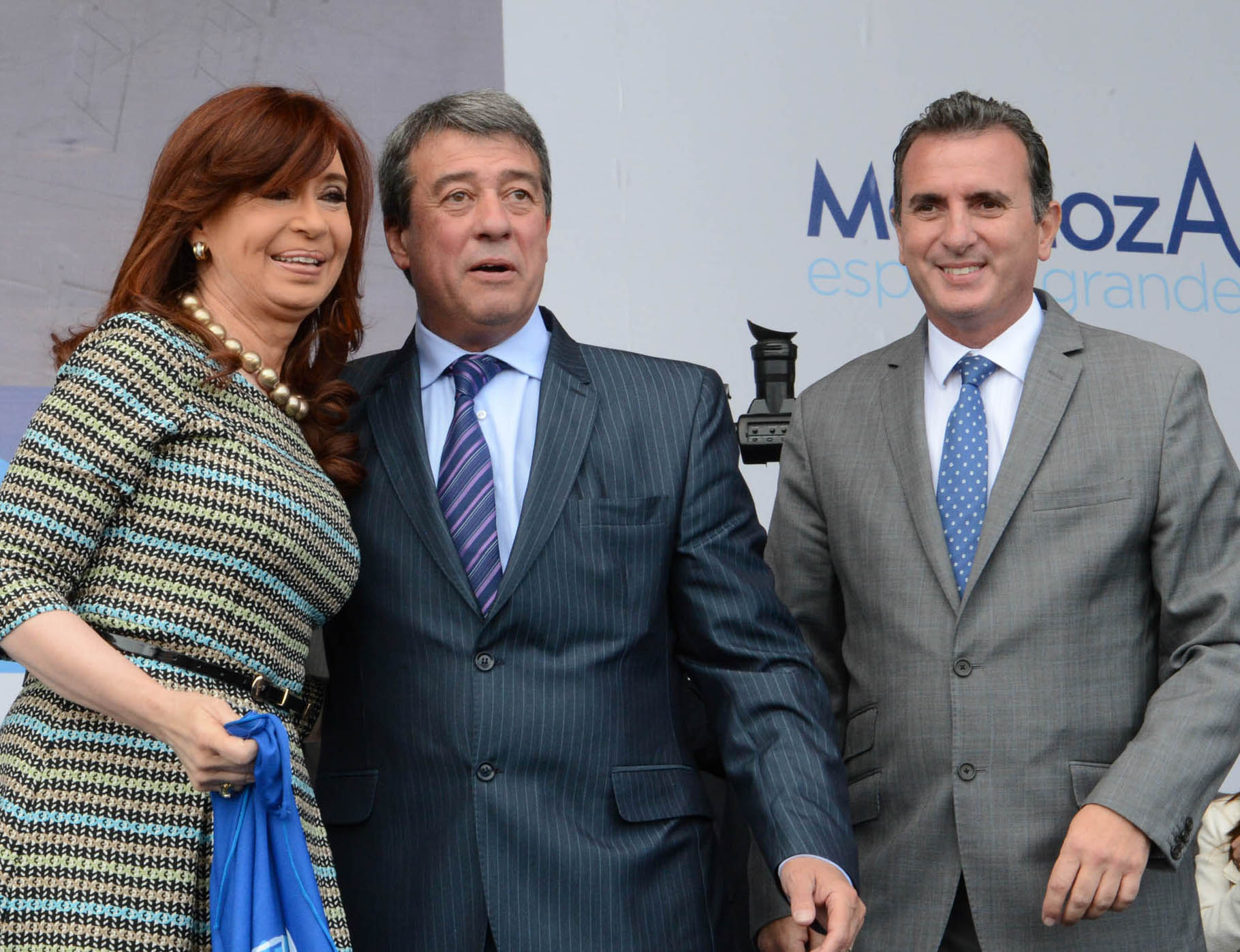 Cristina Fernández, Adolfo Bermejo y Francisco Pérez en Mendoza
