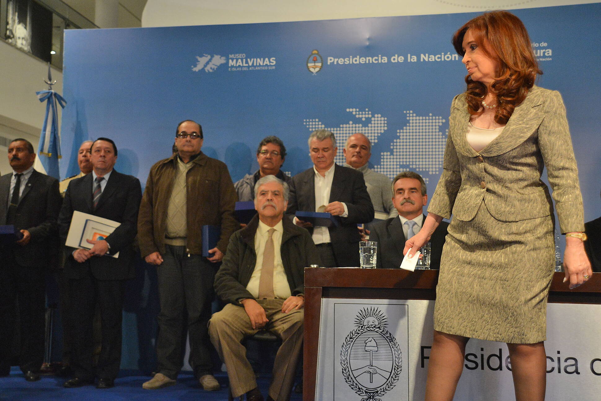 Cristina Fernández en el Museo Malvinas