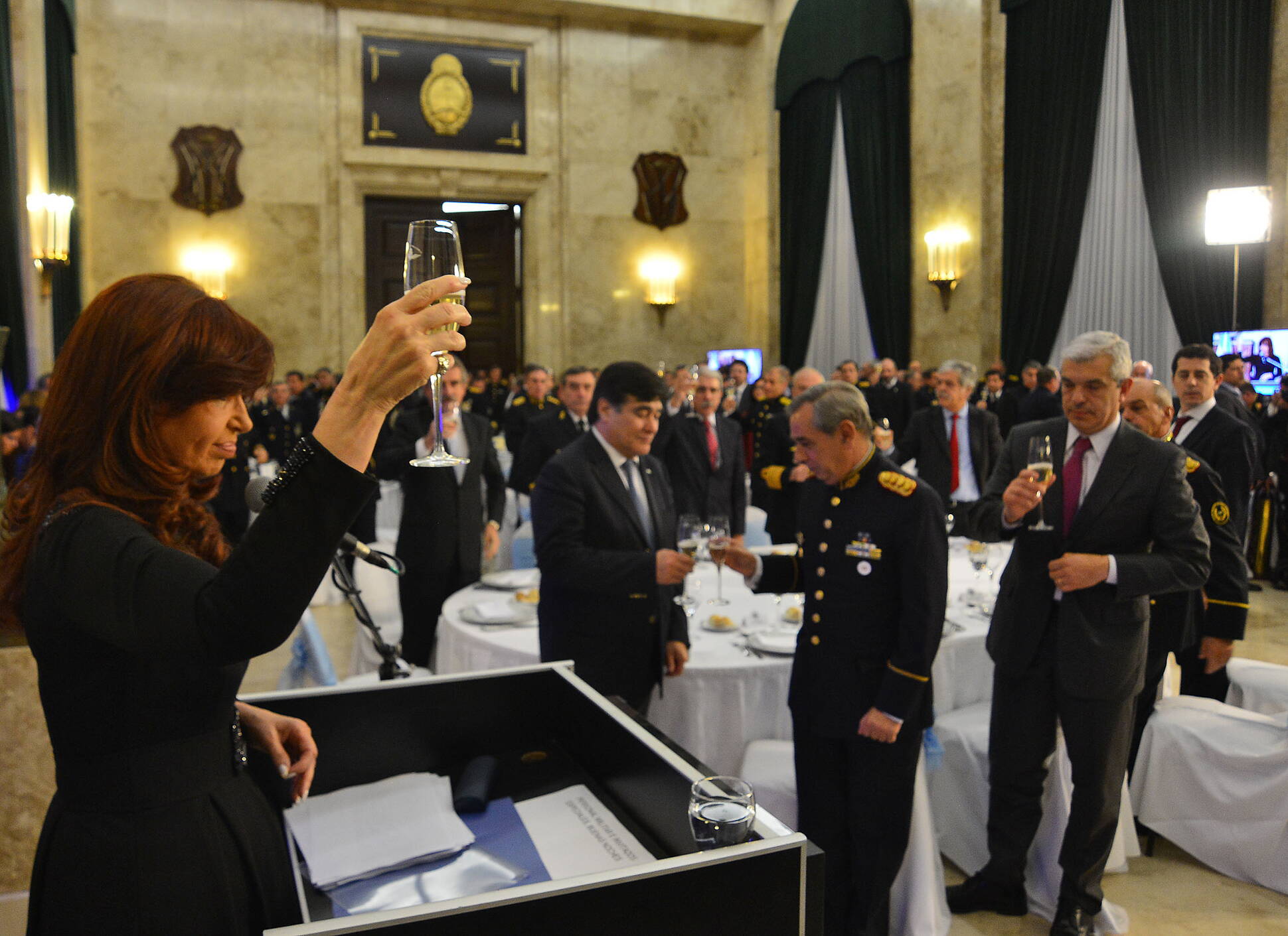 Cristina Fernández en Cena de Camaradería de las Fuerzas Armadas