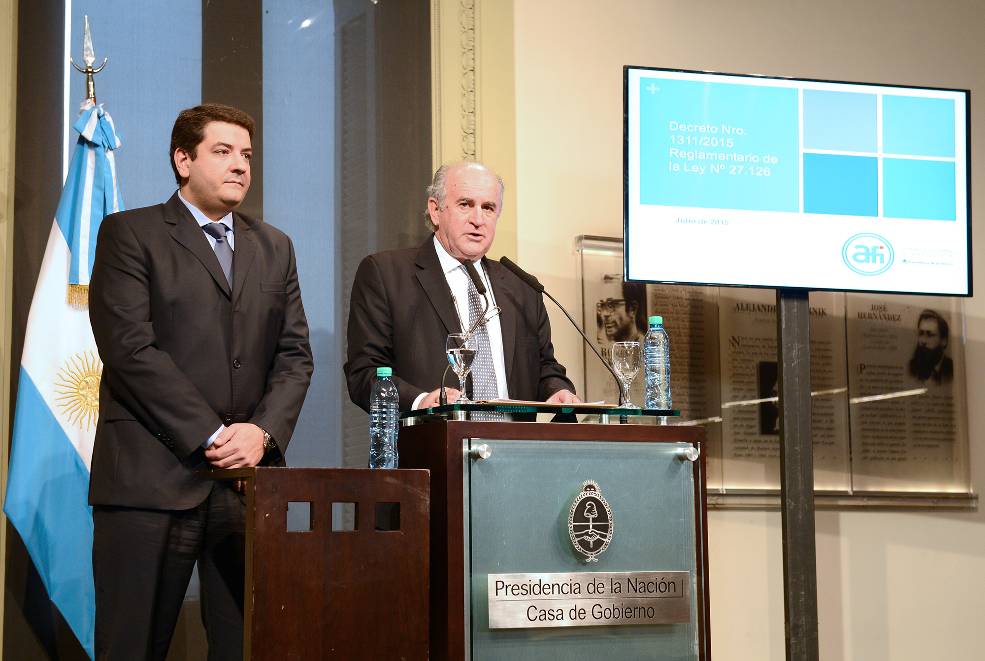 Conferencia de prensa de Oscar Parrilli y Juan Martín Mena