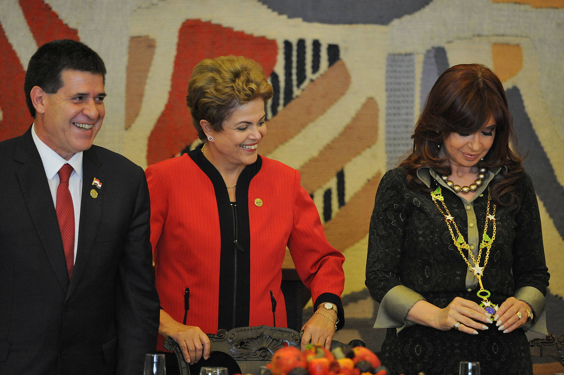 Cristina Fernández, Dilma Rousseff y Horacio Cartes