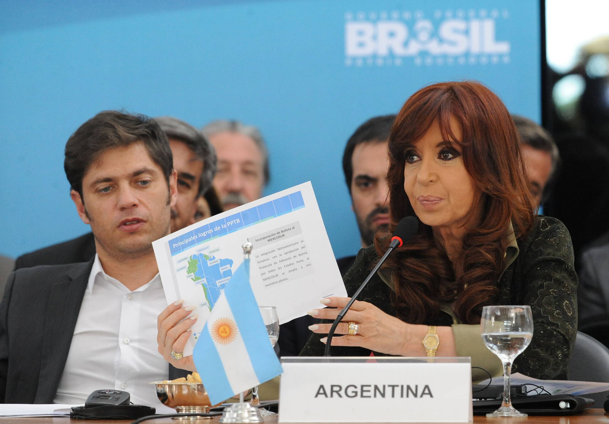 Cristina Fernández y Axel Kicillof