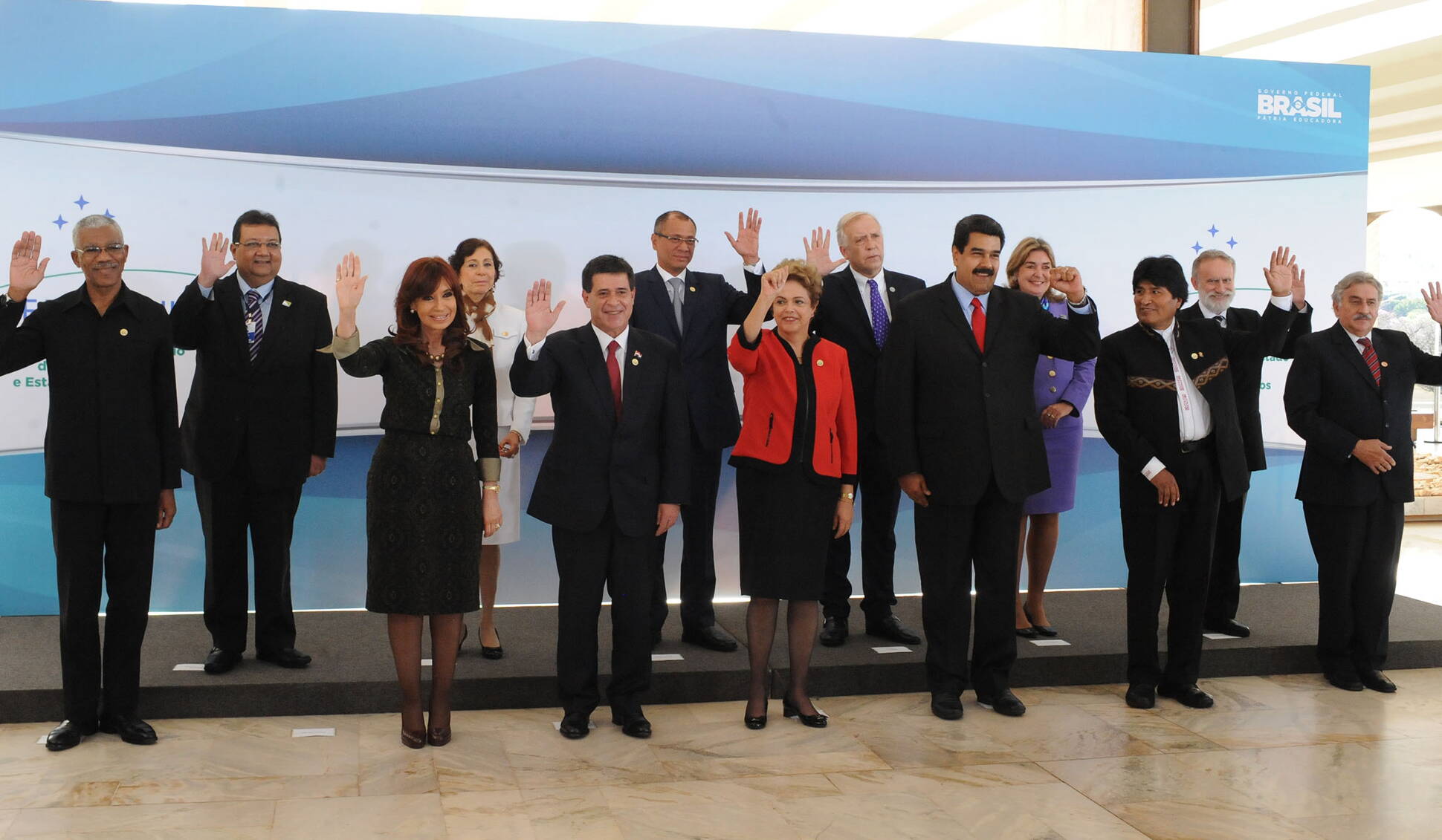Cristina Fernández junto a sus pares del Mercosur