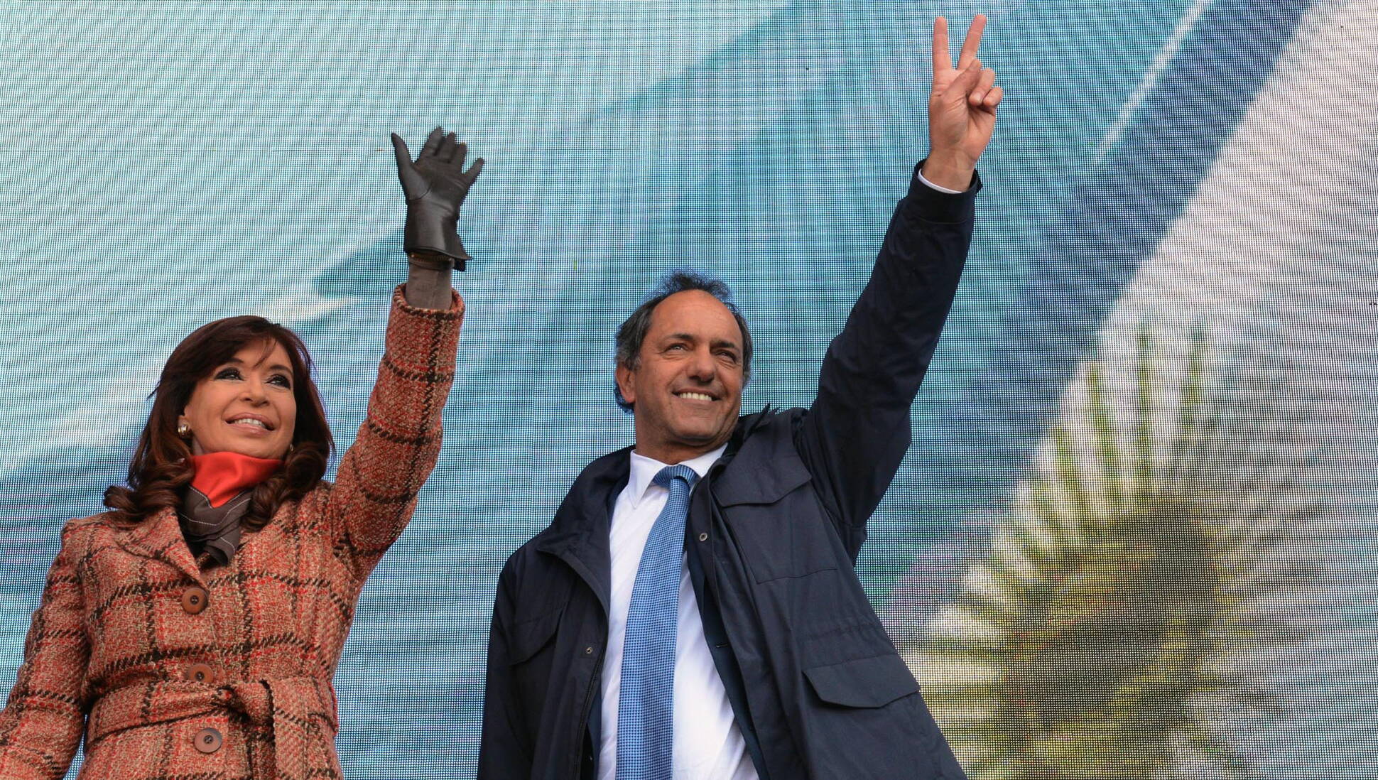 Cristina Fernández y Daniel Scioli en Cañuelas