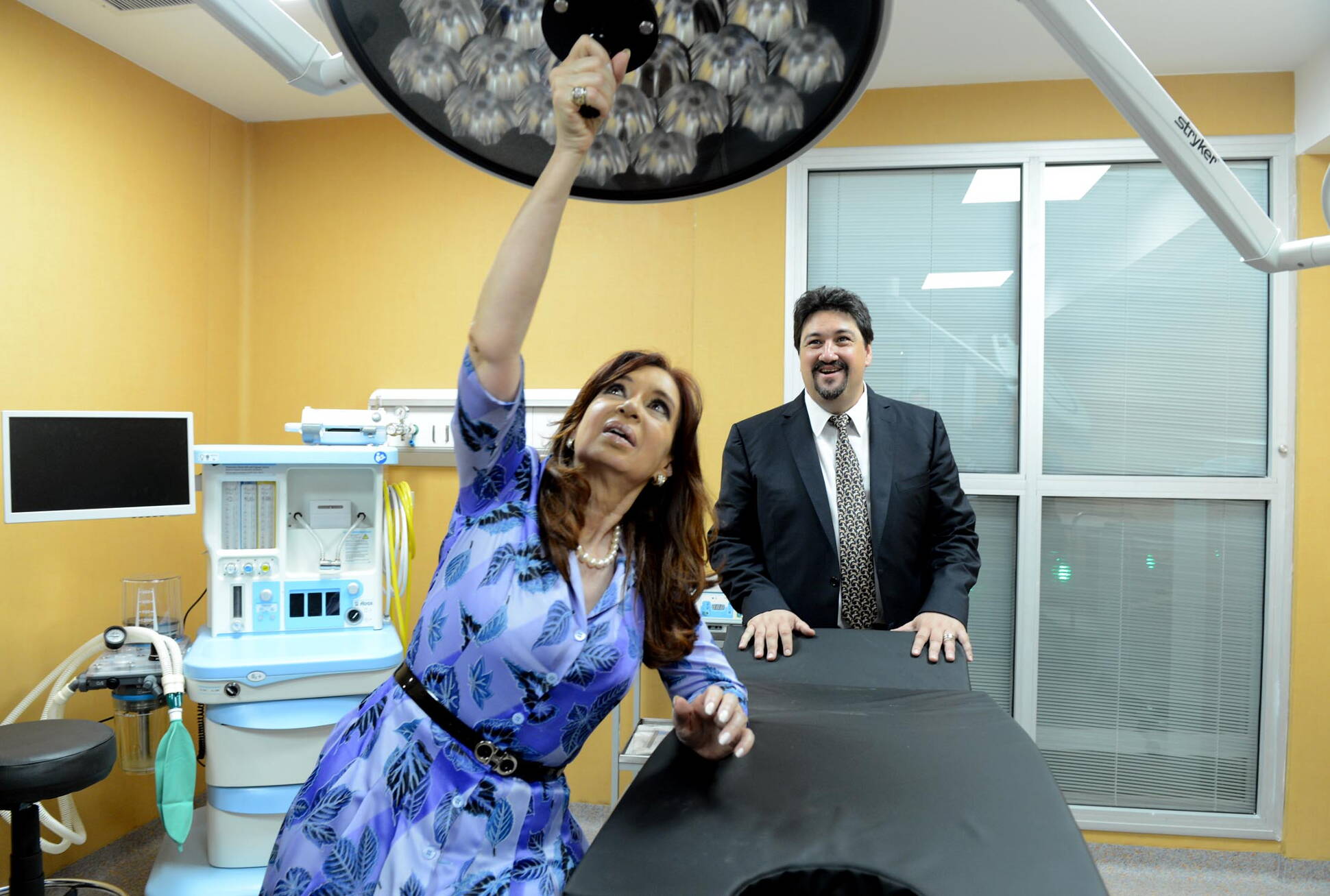 Cristina Fernández y Maurice Closs  en Hospital Pediátrico de Posadas