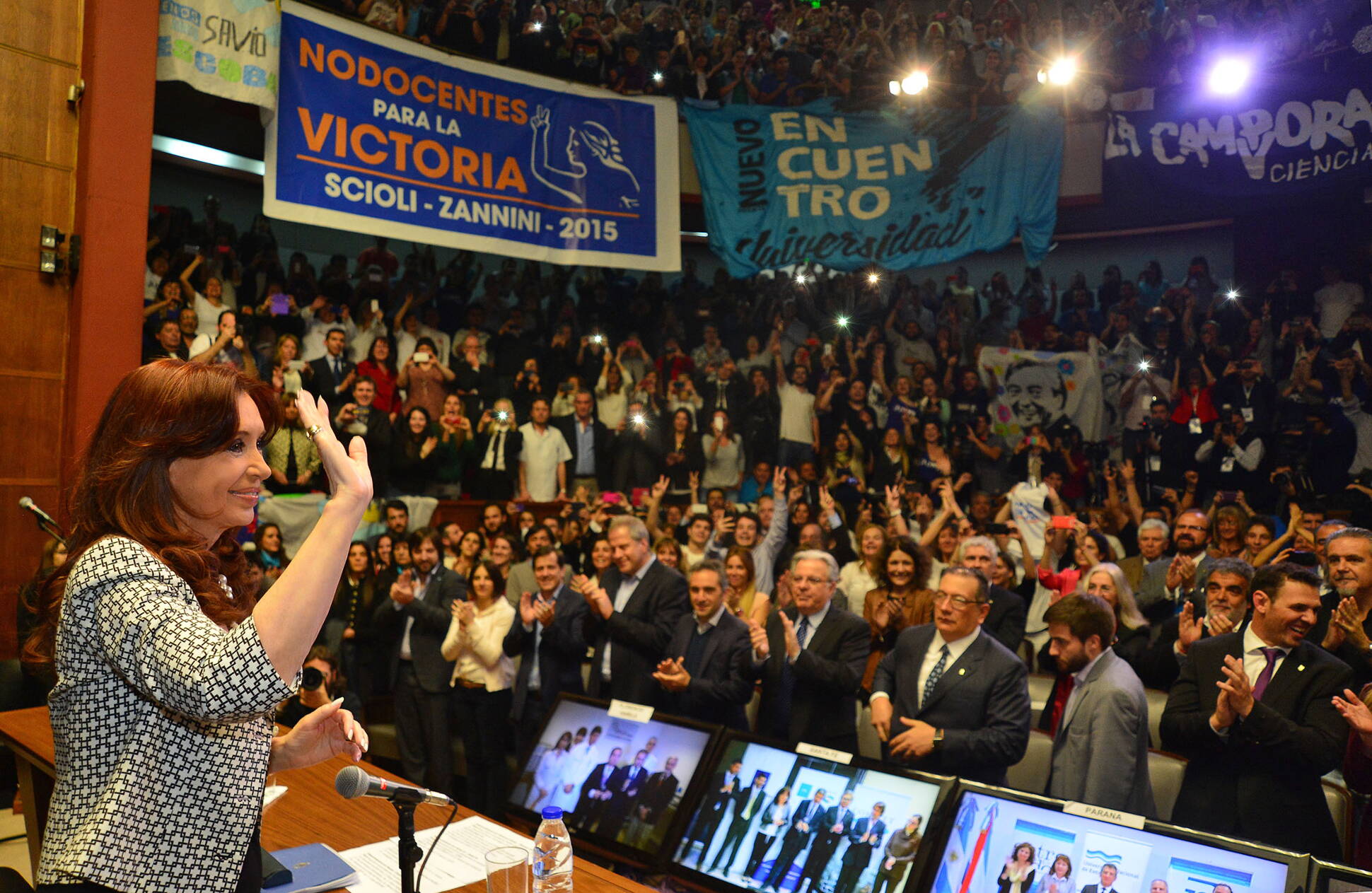 Cristina Fernández de Kirchner en la Facultad de Odontología de la UBA