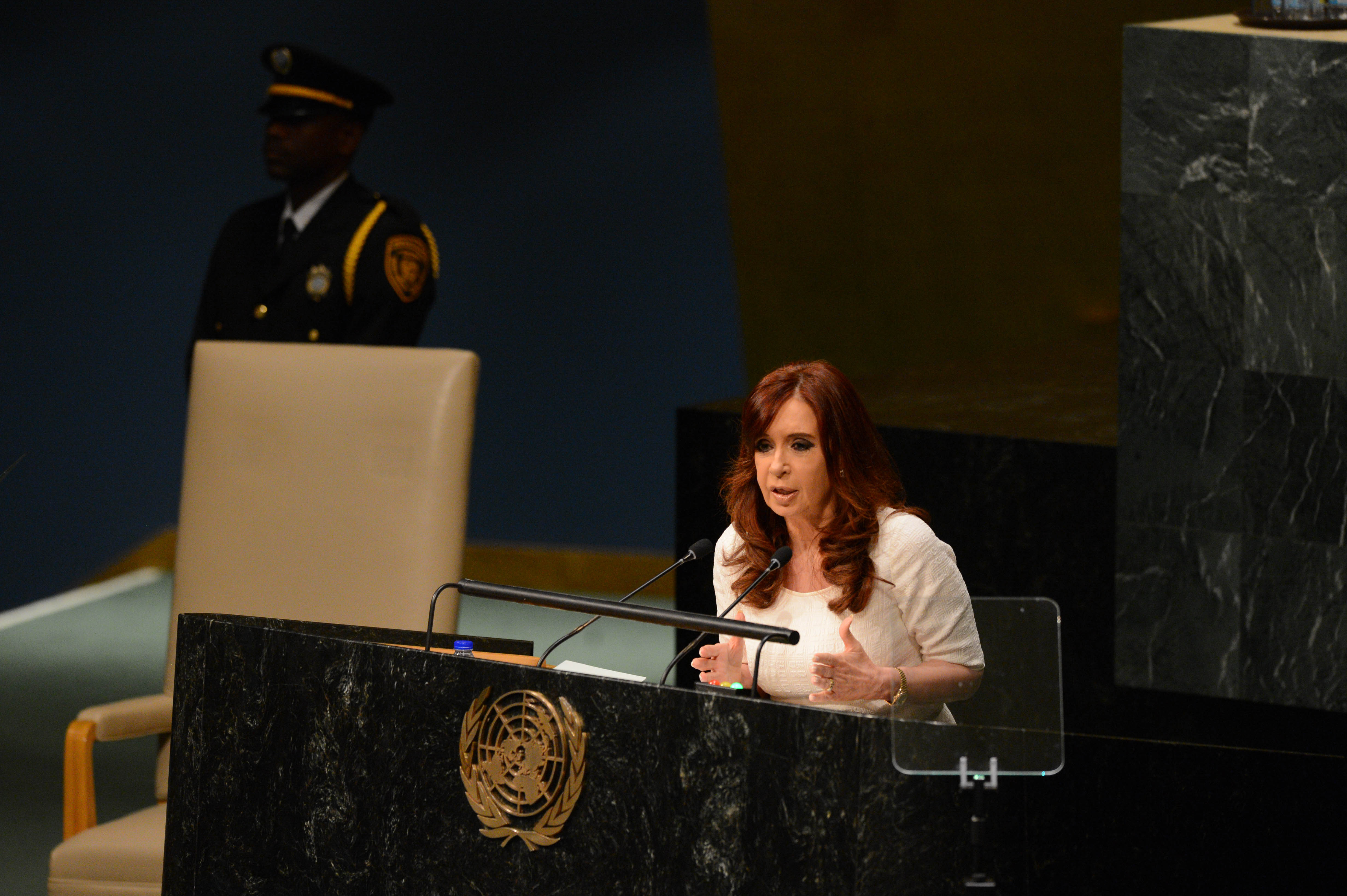 Cristina Fernández de Kirchner en la ONU