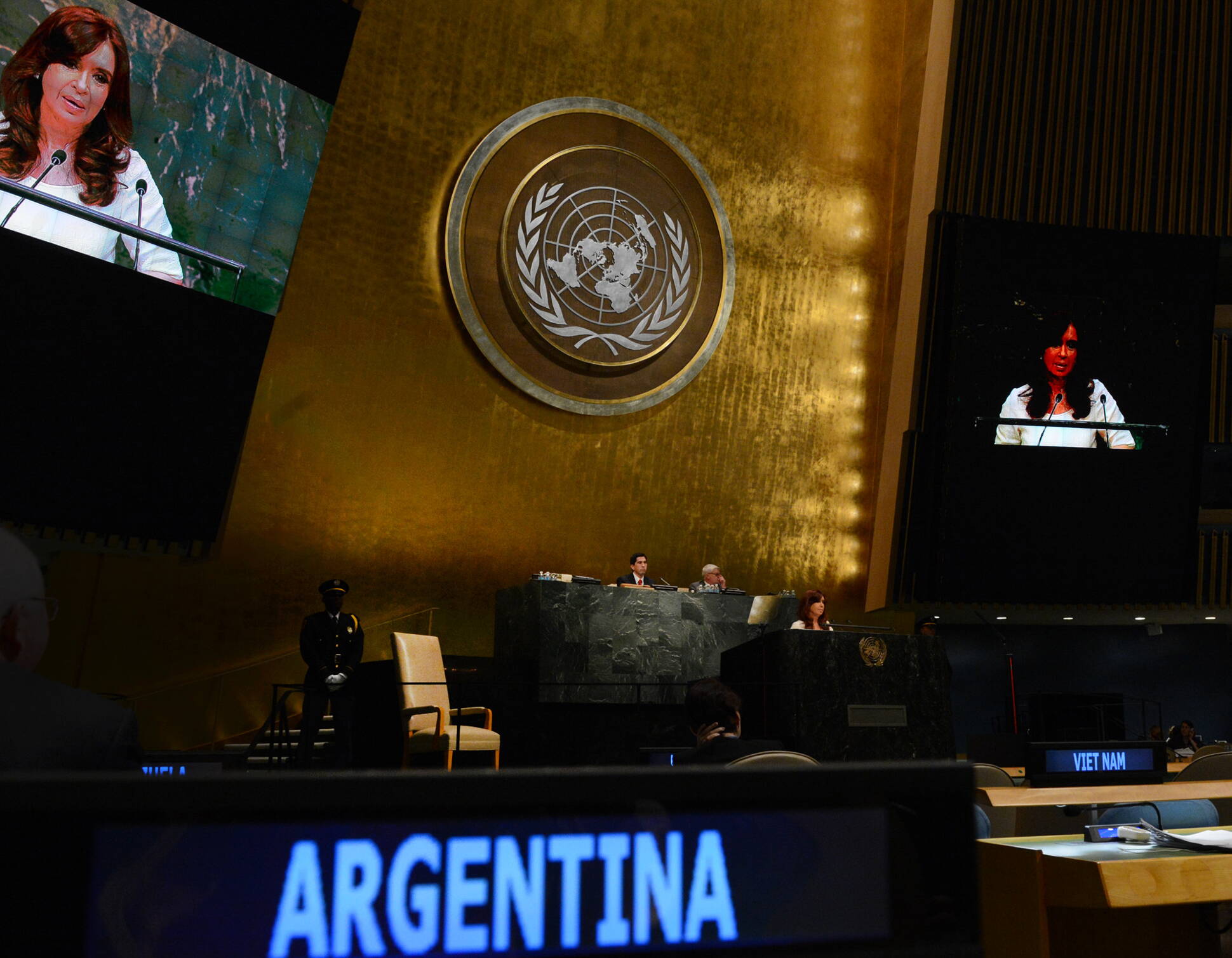 Cristina Fernández de Kirchner en la ONU