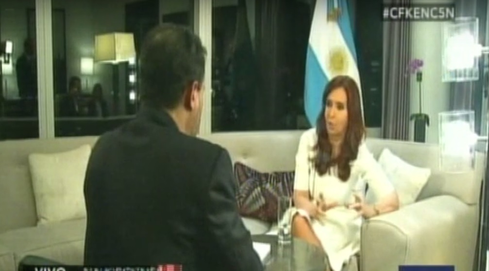 Cristina Fernández entrevistada por Gustavo Sylvestre