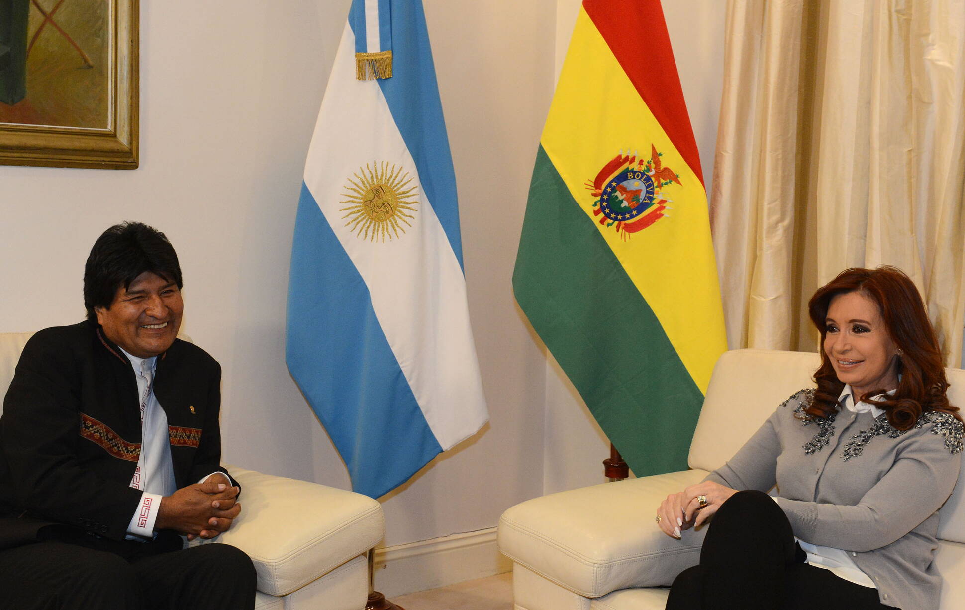 La Presidenta mantuvo una audiencia con su par de Bolivia, Evo Morales, en la Residencia de Olivos