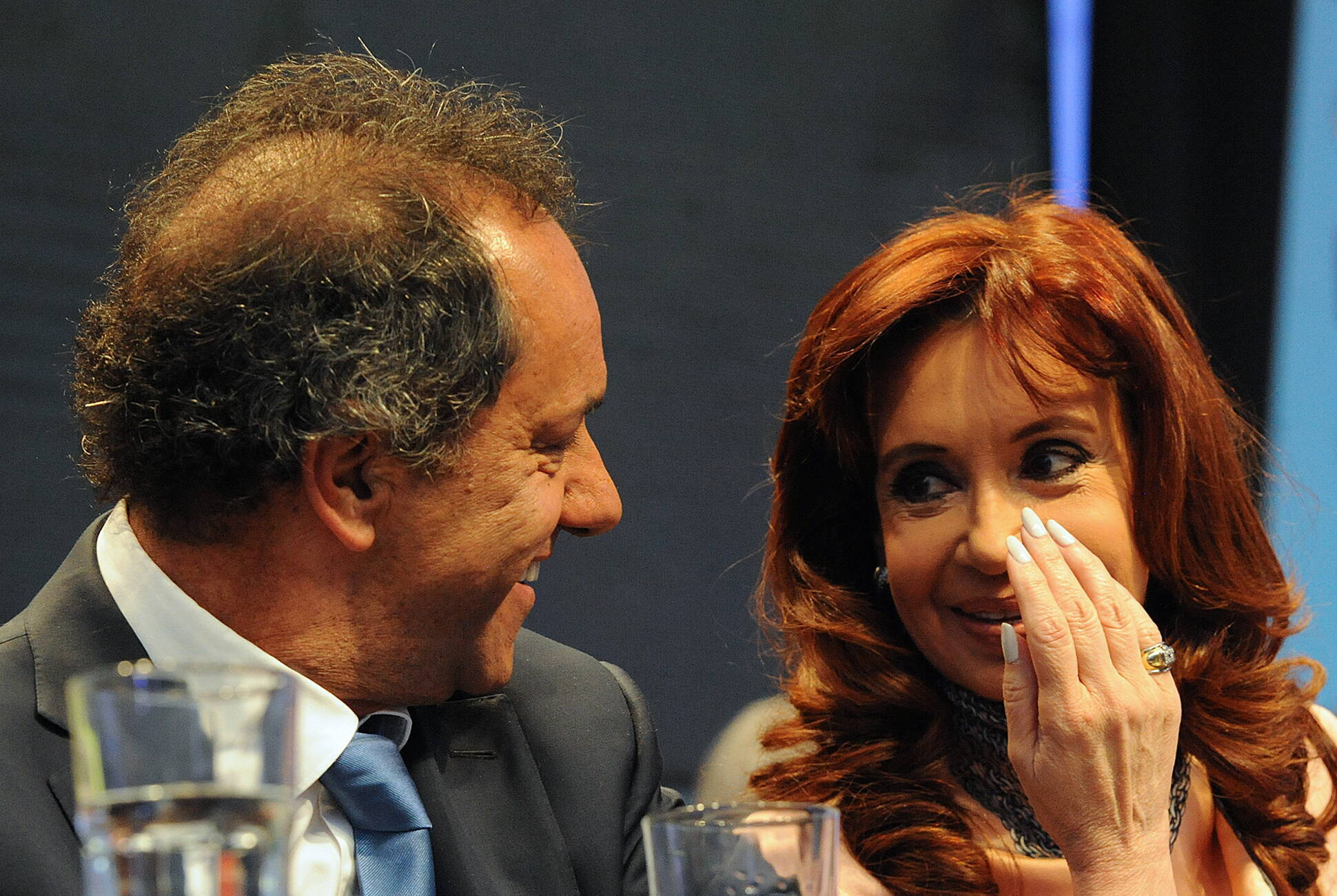 Cristina Fernández y Daniel Scioli en Tecnópolis