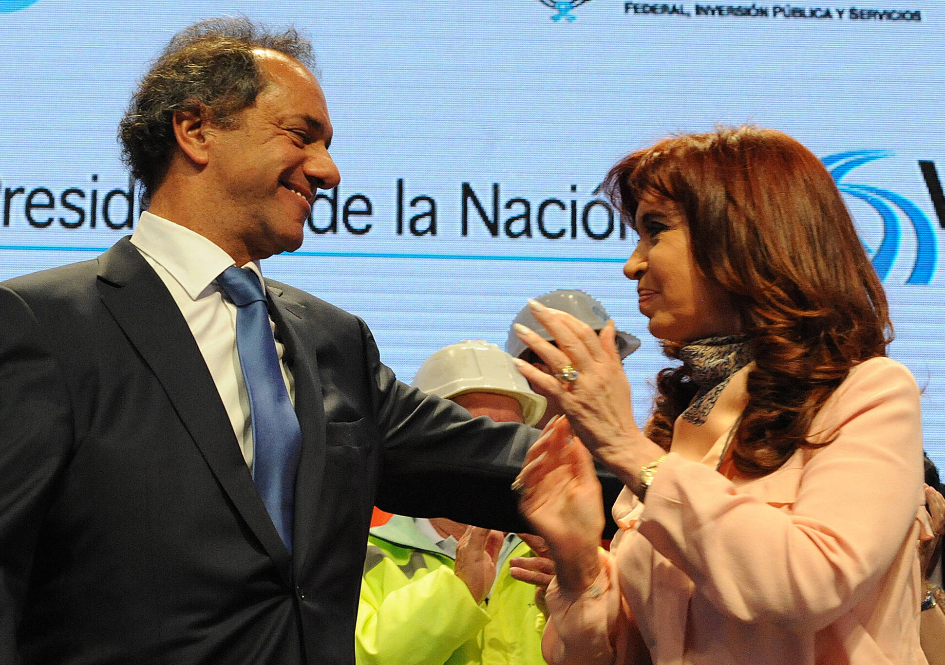 Cristina Fernández y Daniel Scioli en Tecnópolis