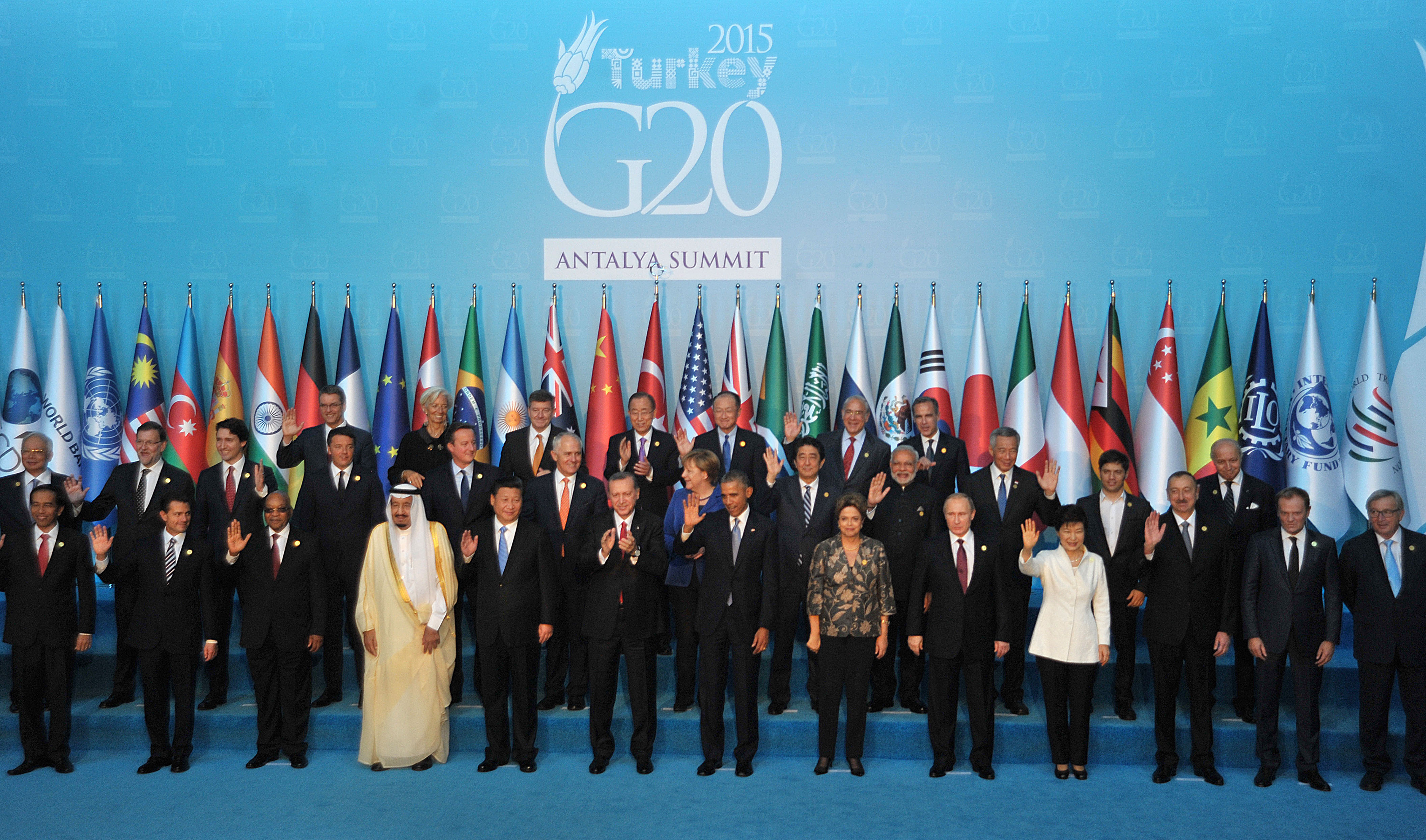 Líderes del G20 en la Cumbre en Antalya, Turquía 