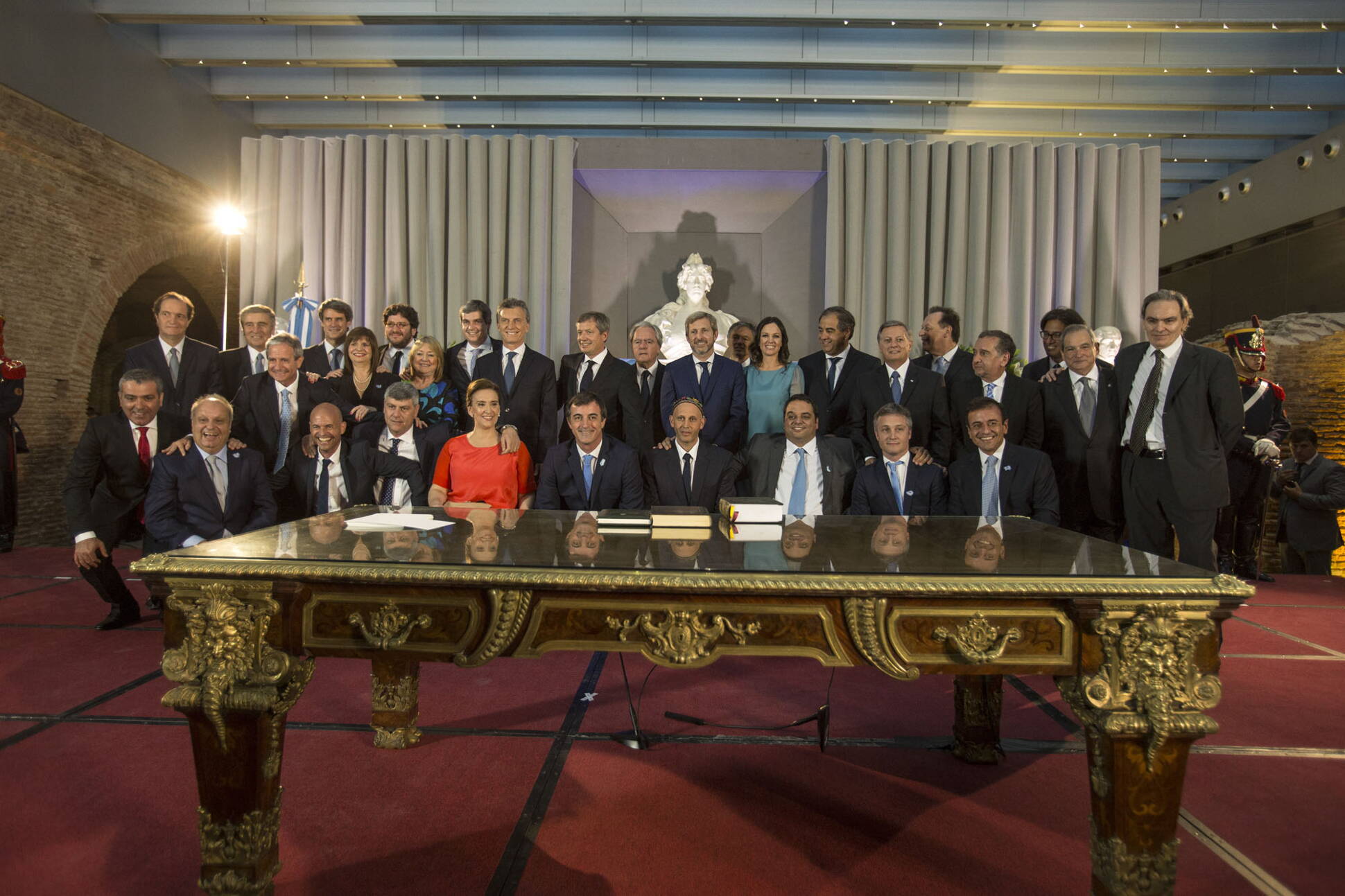 Mauricio Macri, Gabriela Michetti y los miembros del Gabinete Nacional
