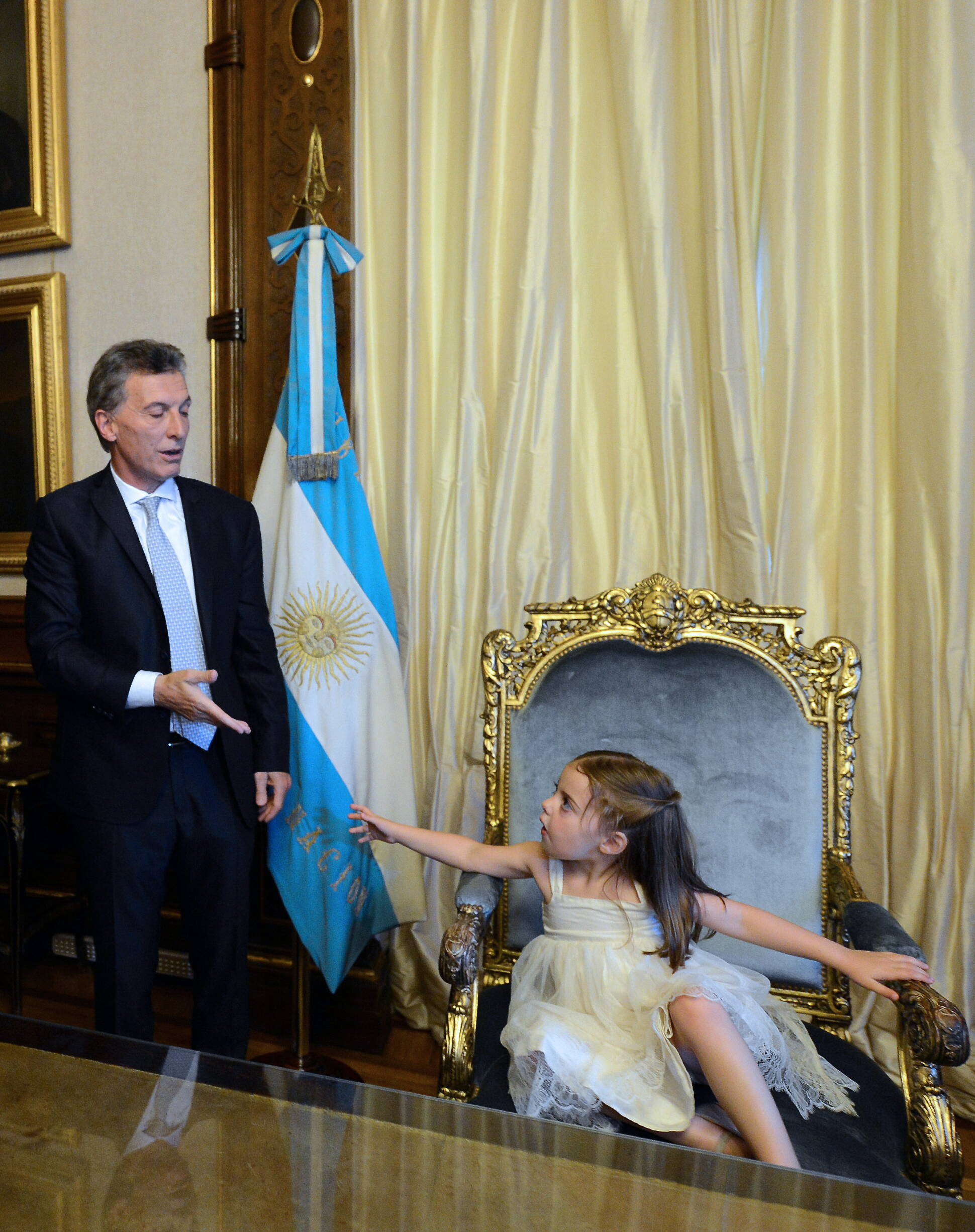 Mauricio Macri y su hija Antonia