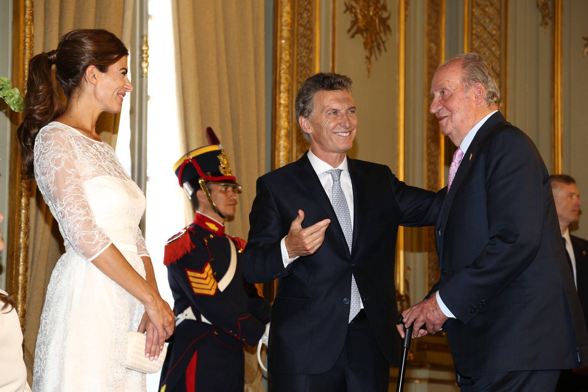 Mauricio Macri, Juliana Awada y Juan Carlos de España