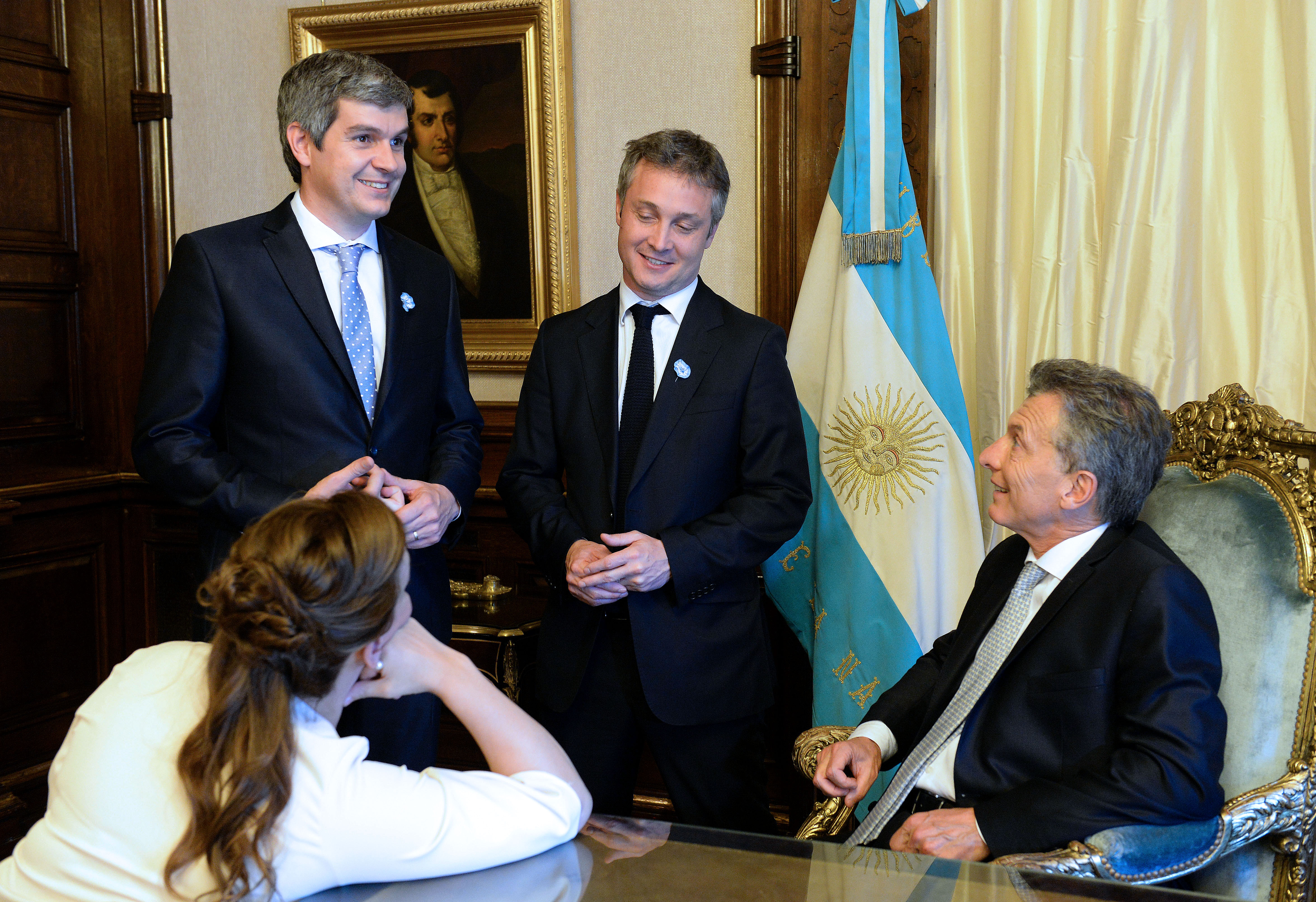 Mauricio Macri, Gabriela Michetti, Marcos Peña y Fernando de Andreis