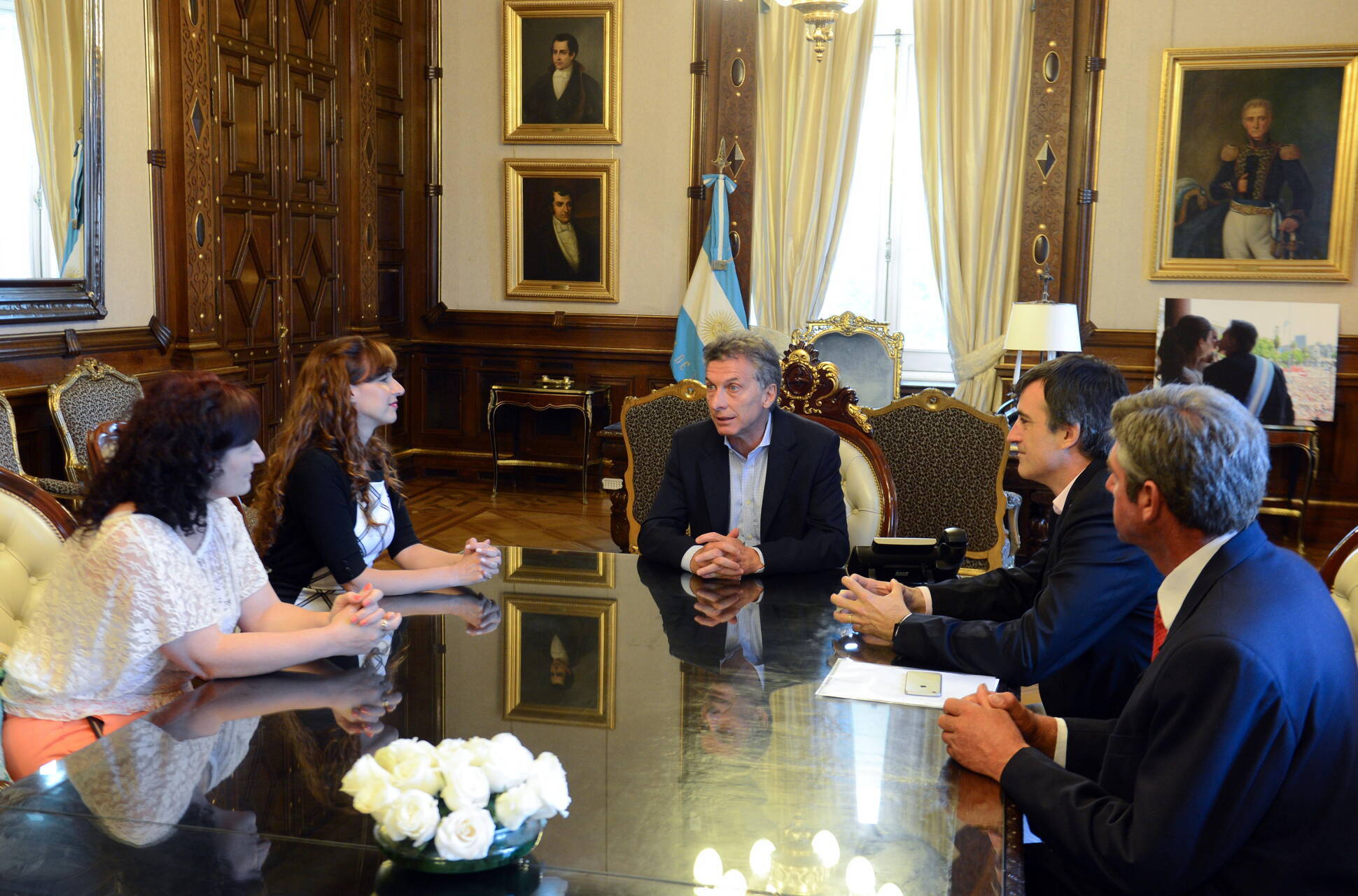 El presidente Mauricio Macri recibió, junto al ministro de Educación, Esteban Bullrich, a Graciana G