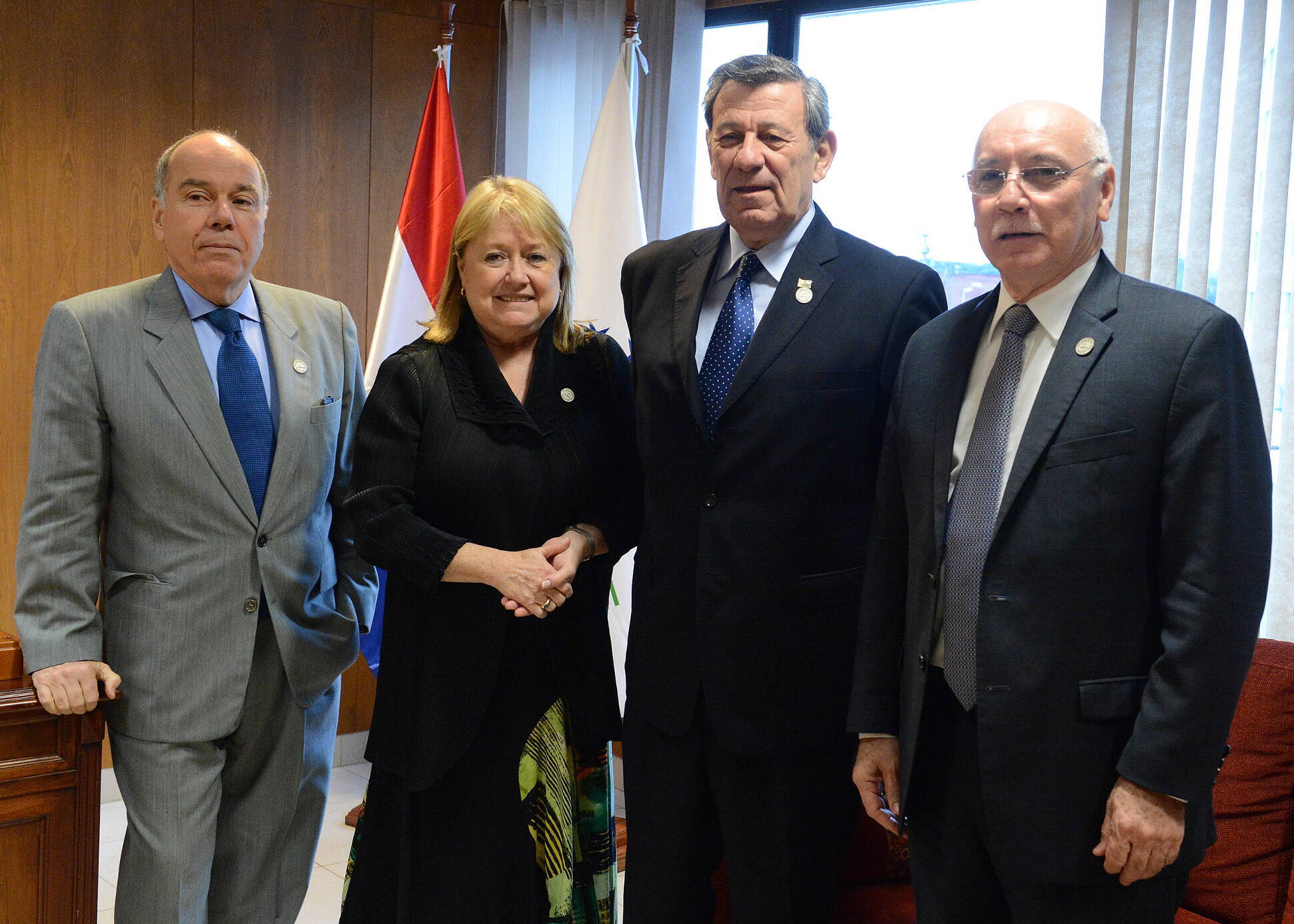 La canciller Malcorra junto a sus pares de Brasil, Paraguay y Uruguay en la reunión del Mercosur