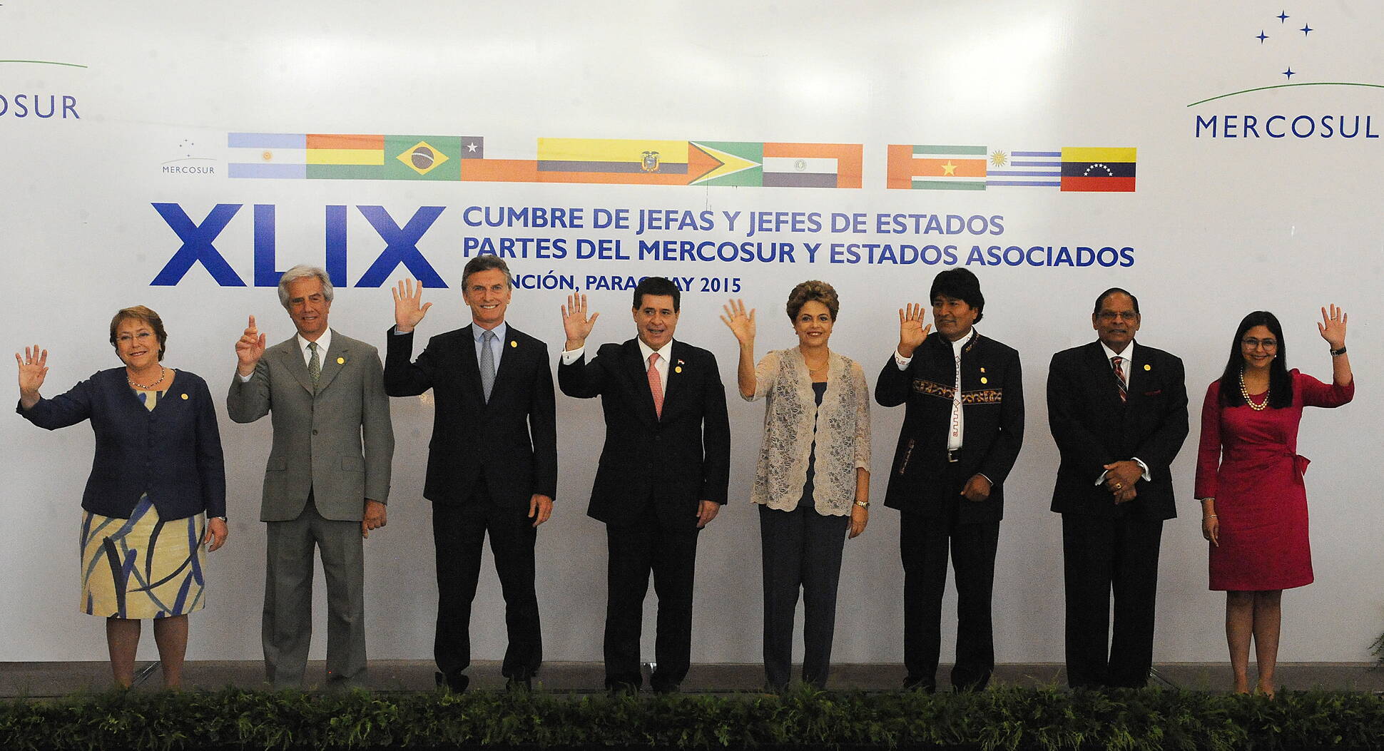 Foto oficial de la 49ª Cumbre del Mercosur en Paraguay