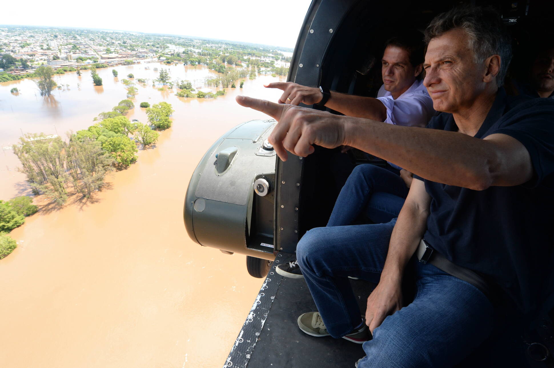 El presidente estuvo en Concordia por las inundaciones que azotan el litoral argentino.