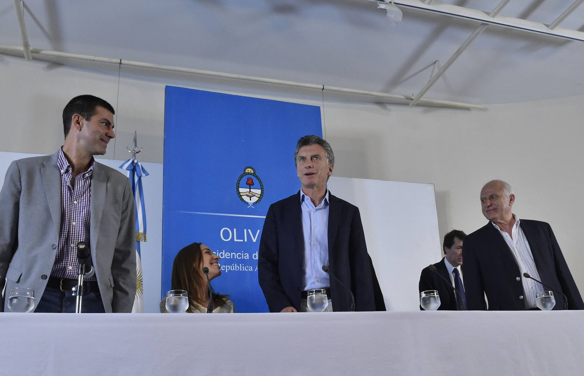El presidente Mauricio Macri en conferencia de prensa en Olivos