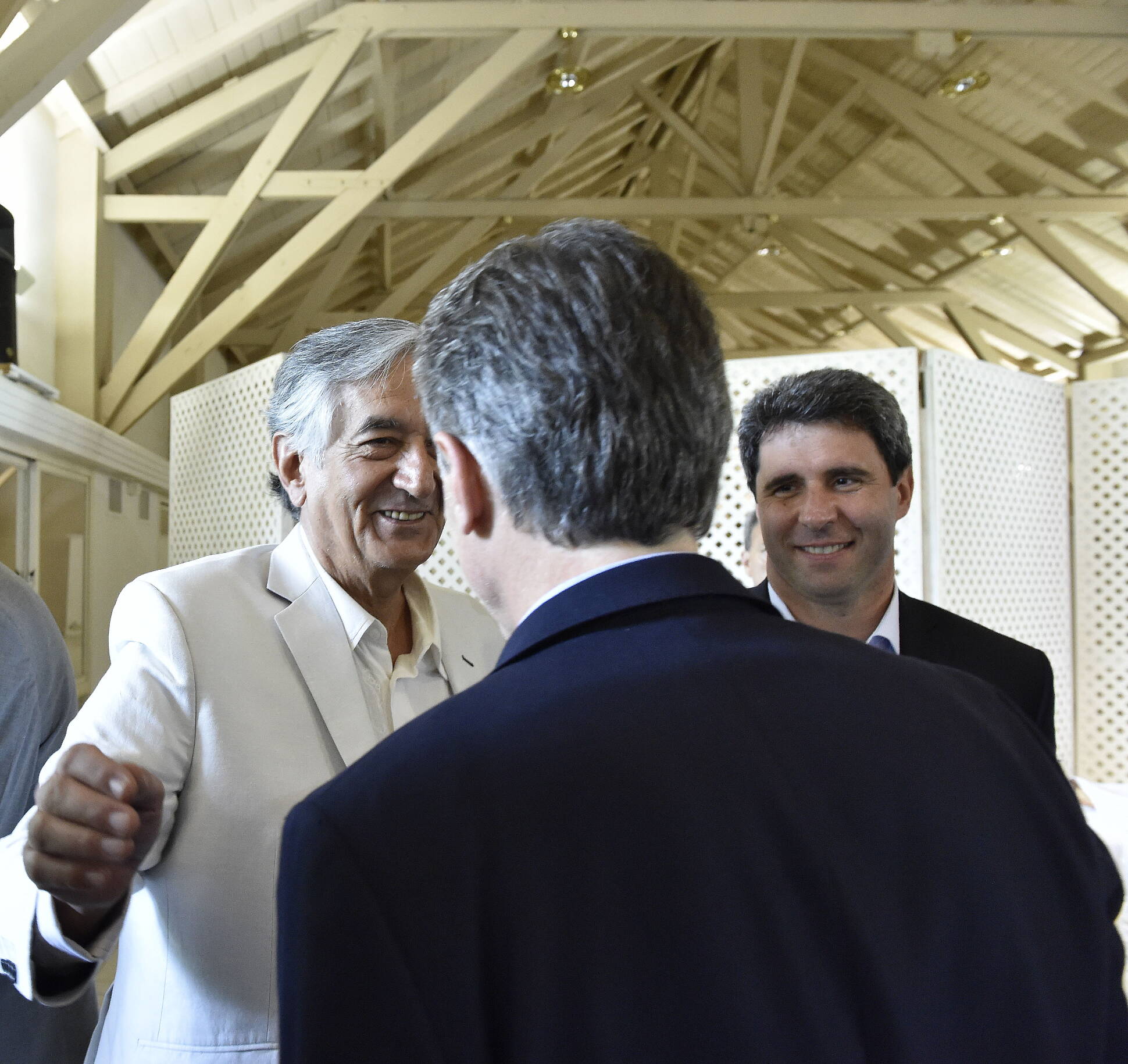 Mauricio  Macri junto al gobernador de San Luis, Alberto Rodríguez Saá