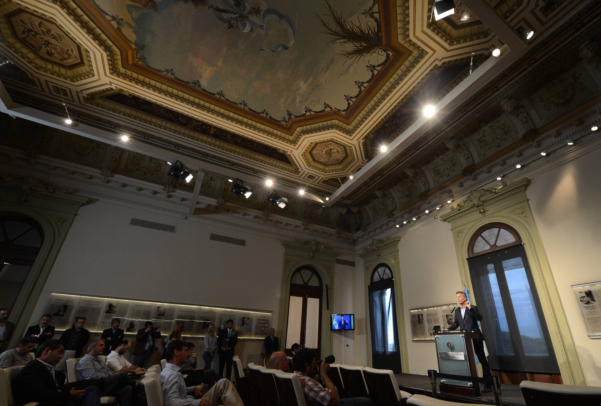 Mauricio Macri en conferencia en Casa de Gobierno